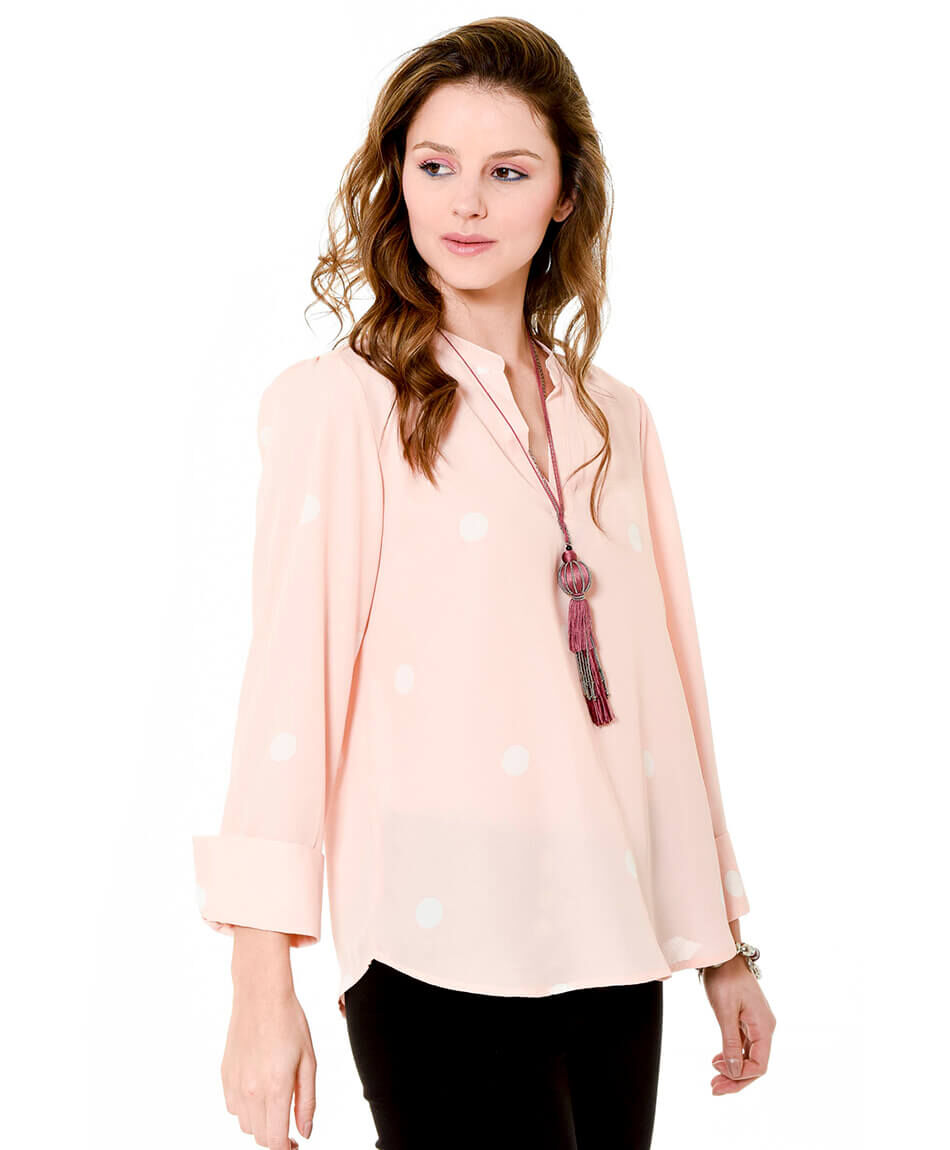 Blusa crepe lunares