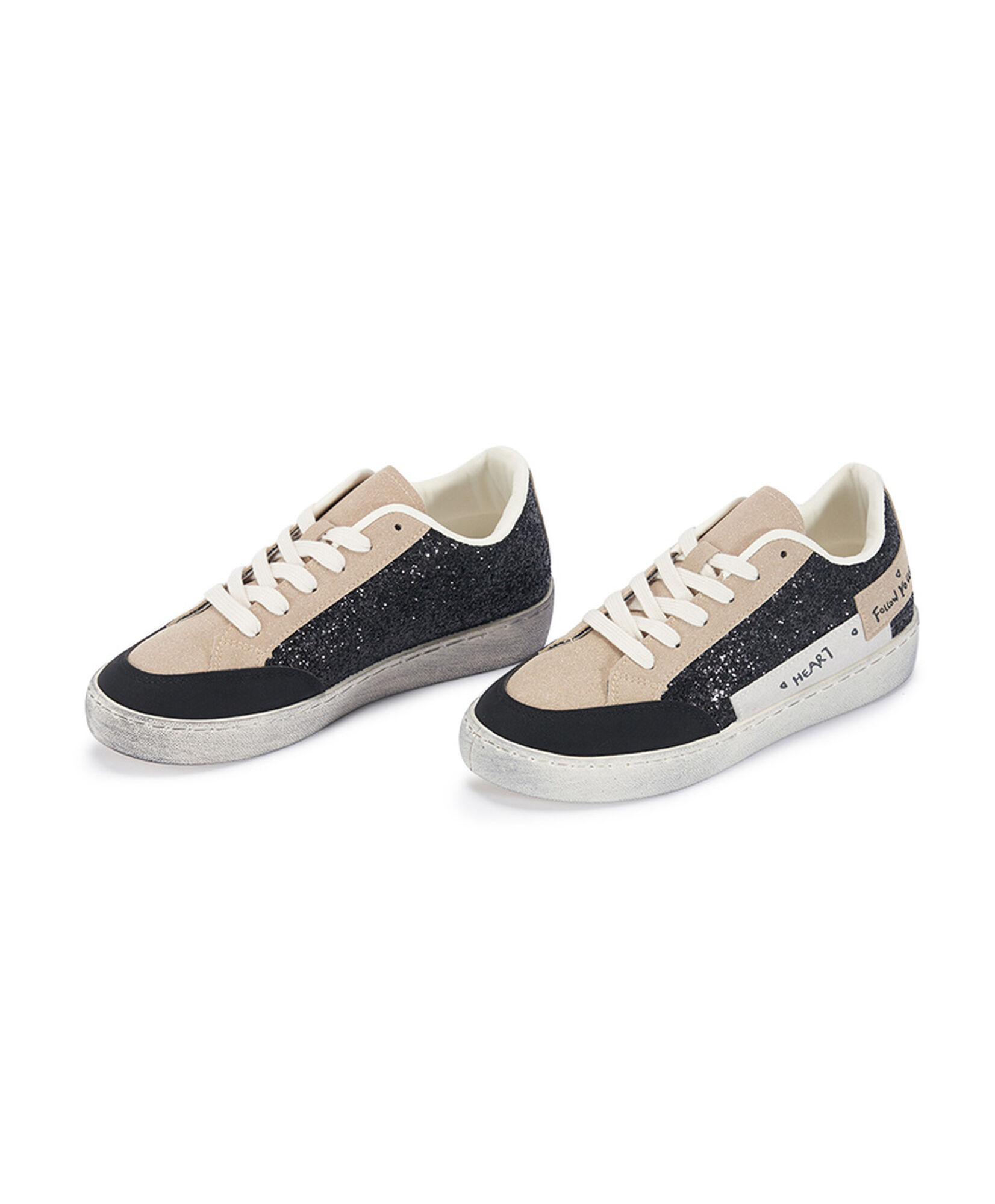 Zapatilla mujer bicolor brillos Zapatilla mujer bicolor brillos