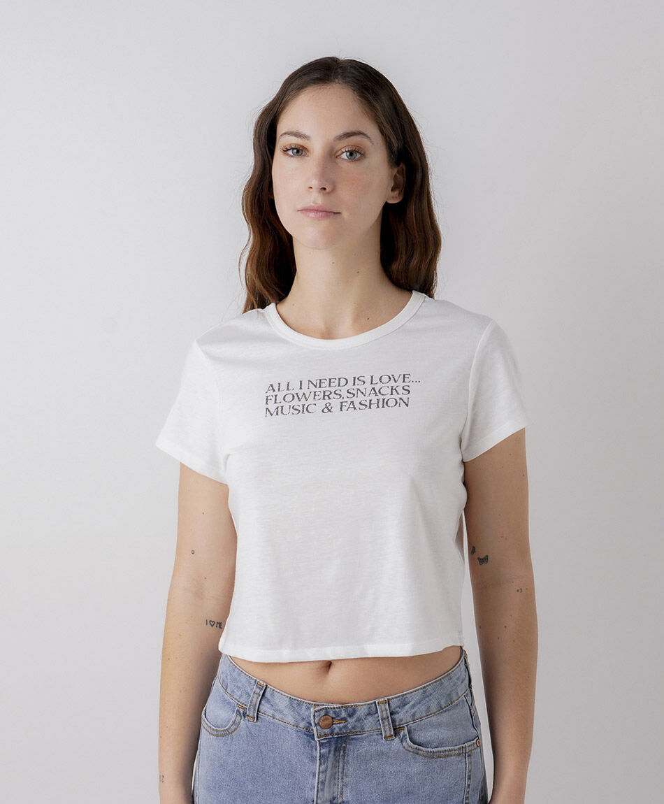 Polera mujer message love