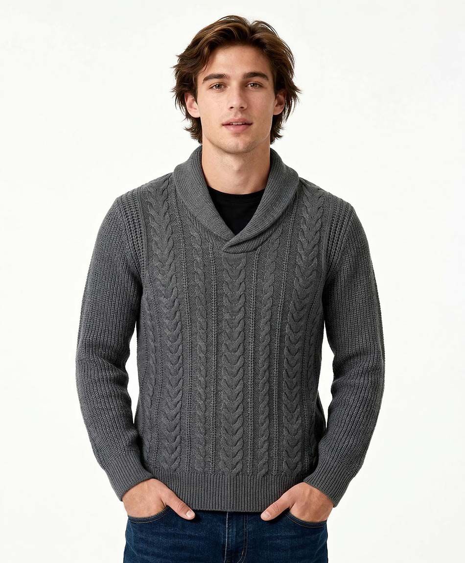 Sweater hombre jacquard botones