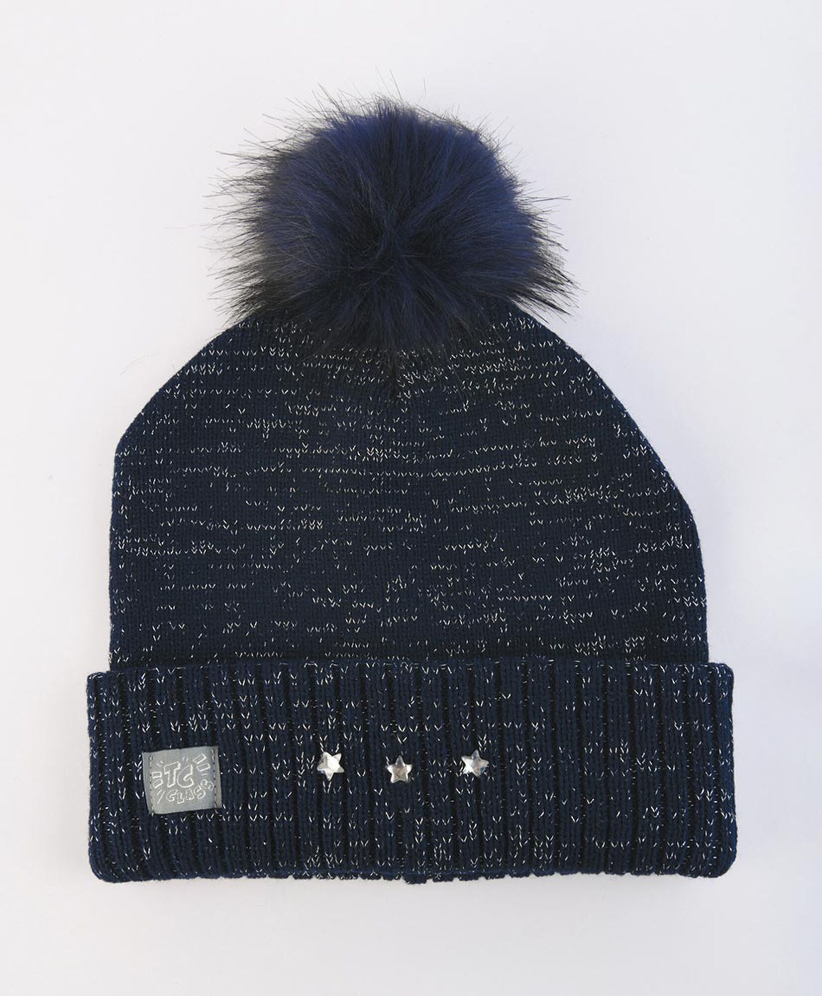 Gorro escolar pompón brillante Gorro escolar pompón brillante