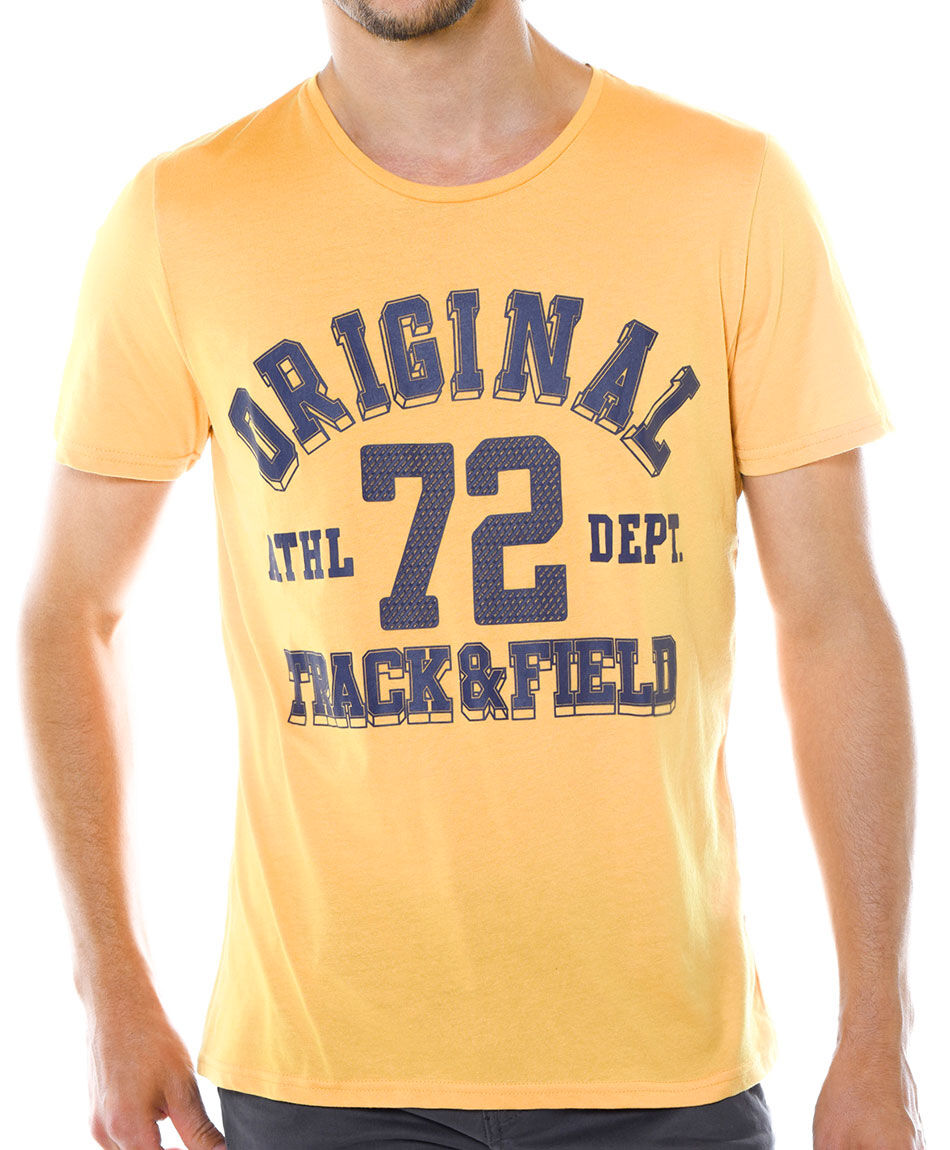 Polera estampada cuello redondo