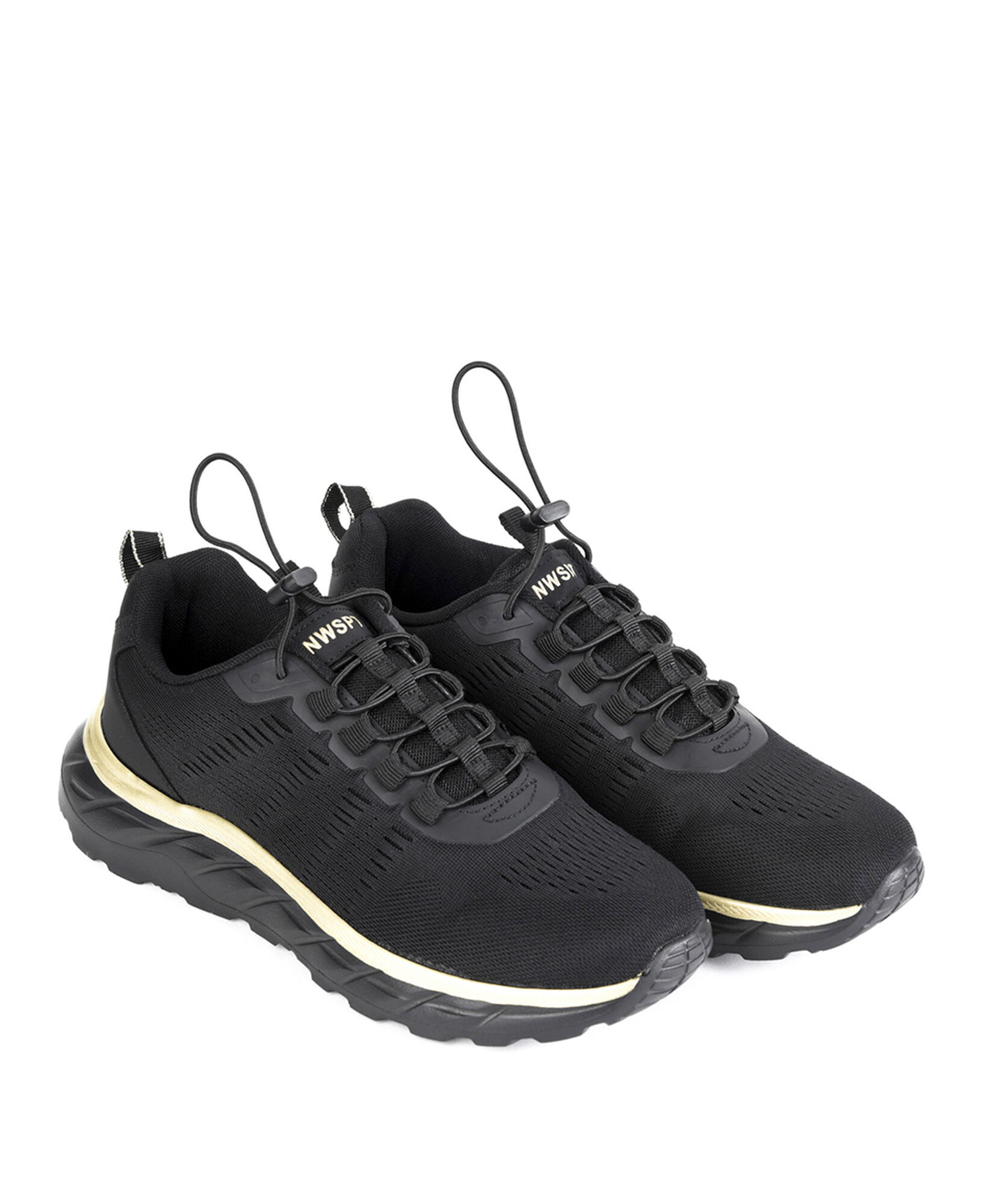Zapatilla mujer plataforma línea dorada Zapatilla mujer plataforma línea dorada