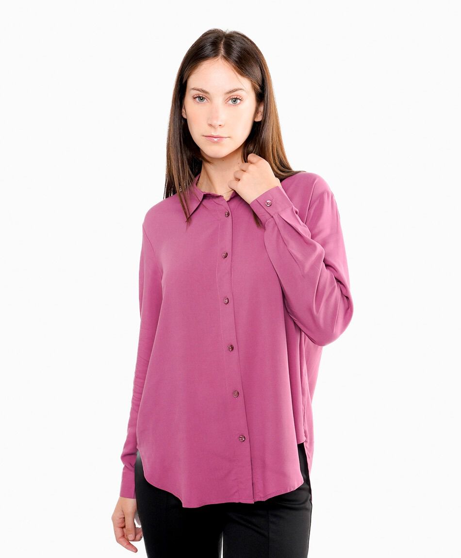 Blusa mujer lisa dark pink