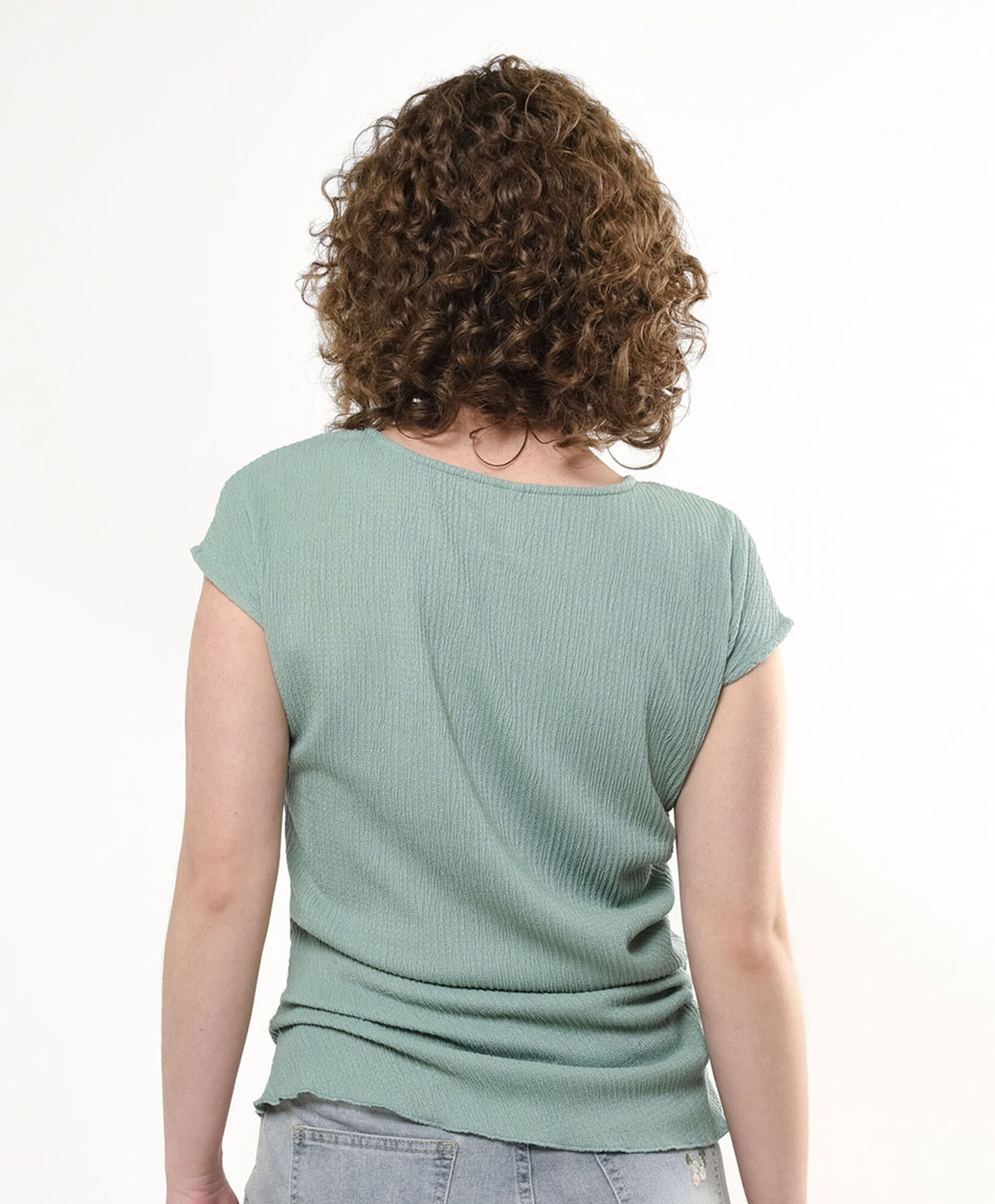 Polera mujer textura verde Polera mujer textura verde