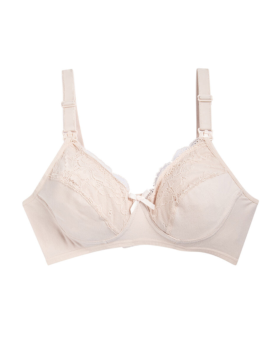 Sost&eacute;n maternal beige encajes