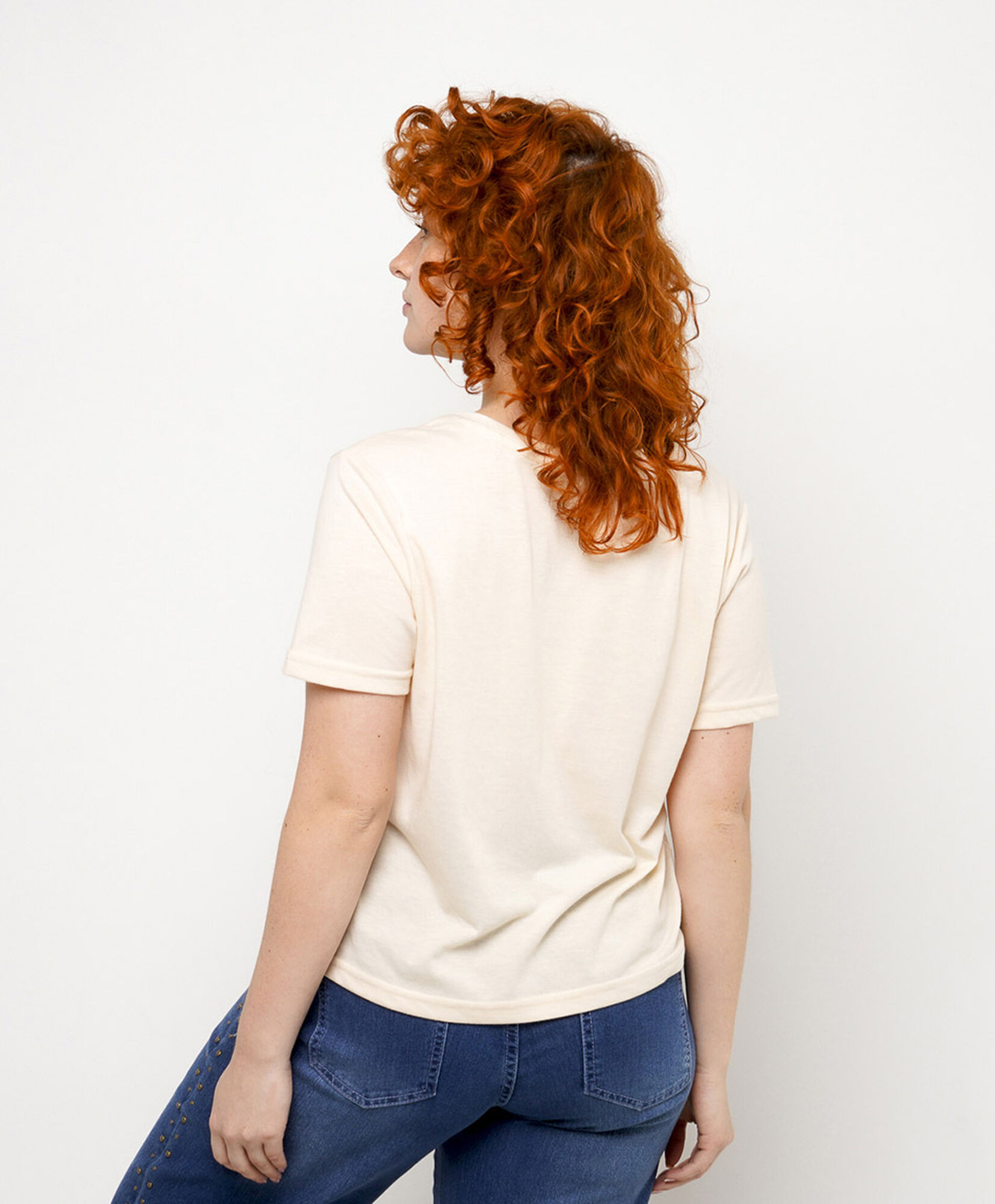 Polera mujer crop beige Polera mujer crop beige