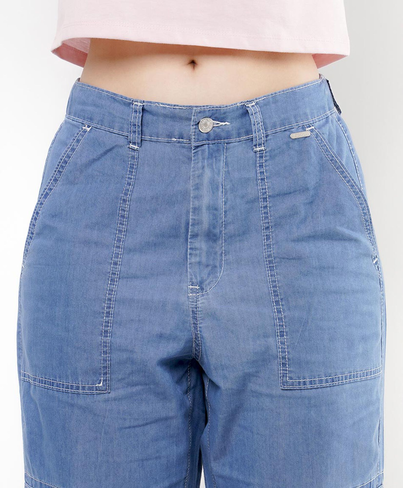 Pantalón mujer tencel cargo Pantalón mujer tencel cargo