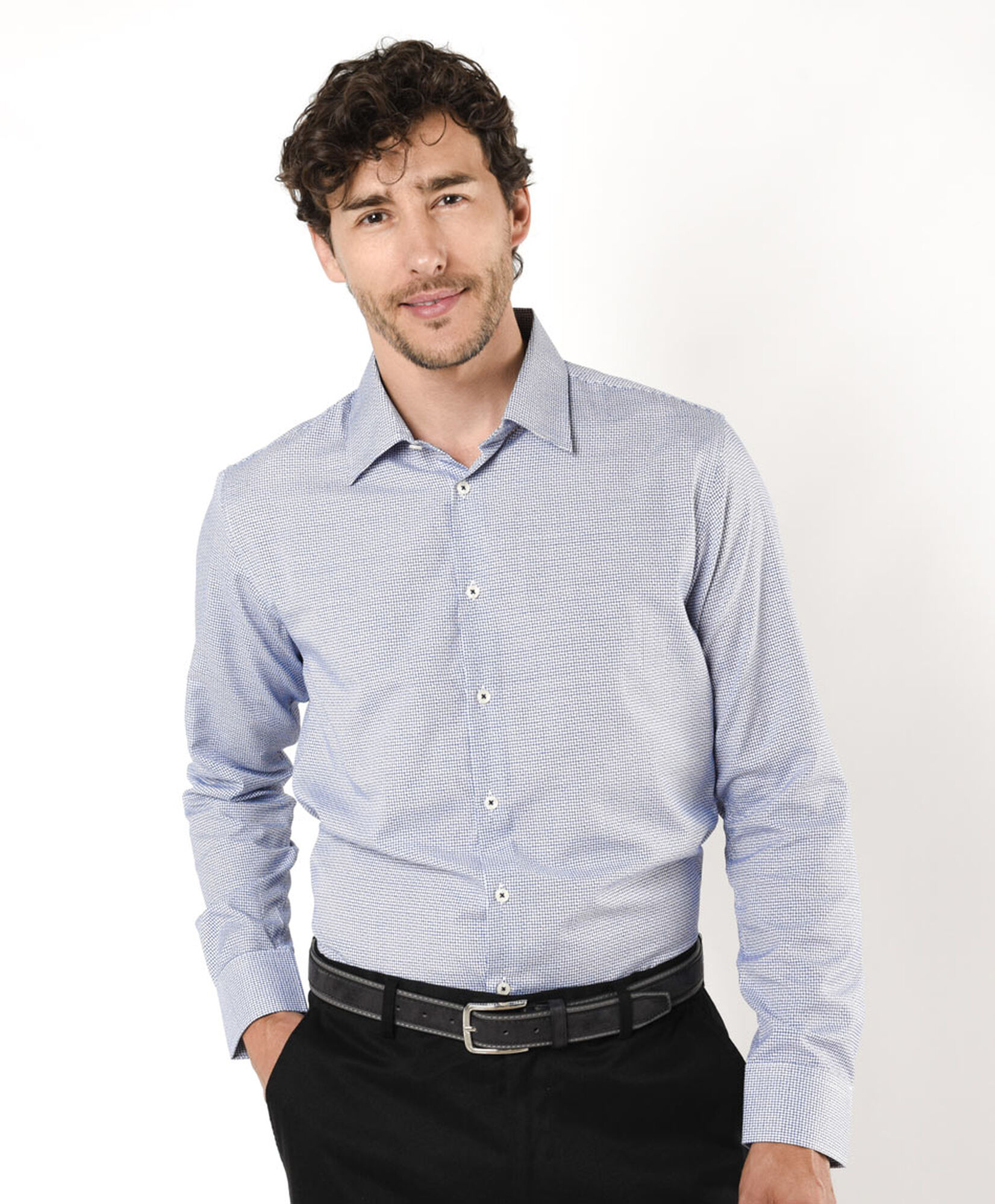Camisa hombre mini cuadros Camisa hombre mini cuadros