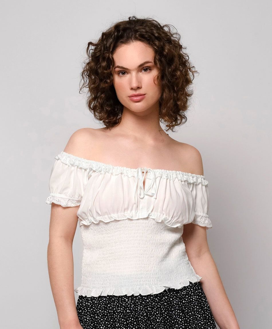 Blusa mujer rom&aacute;ntica el&aacute;stico