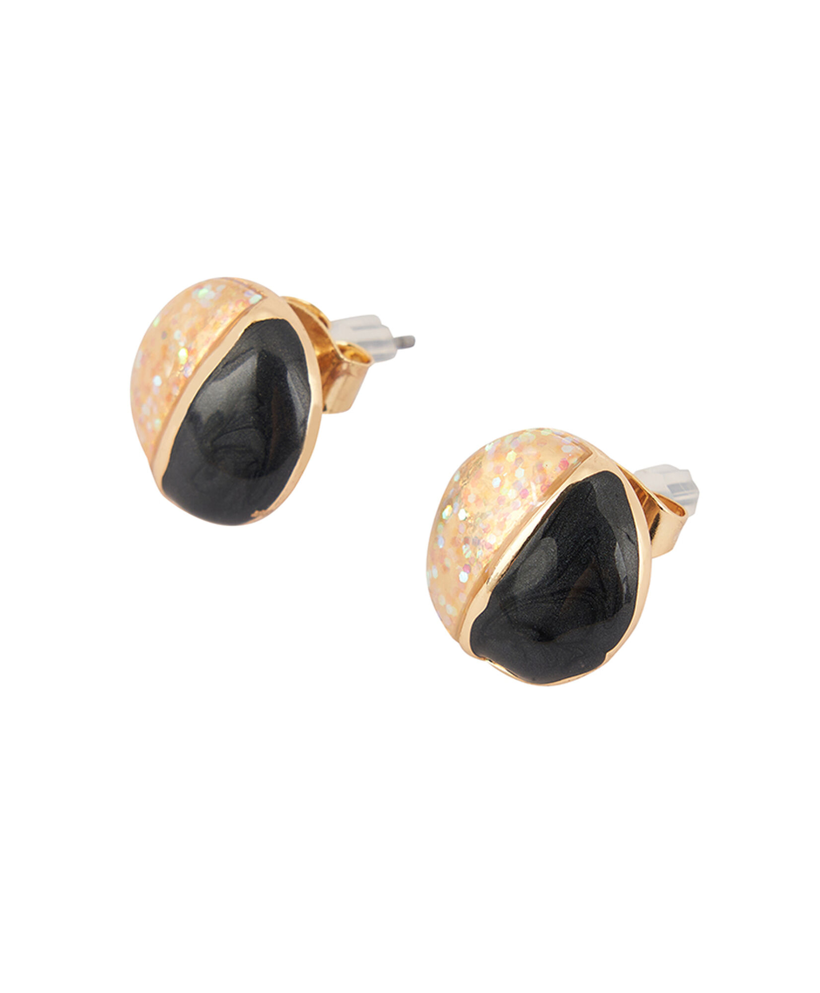 Set collar + aros mujer negro y dorado Set collar + aros mujer negro y dorado