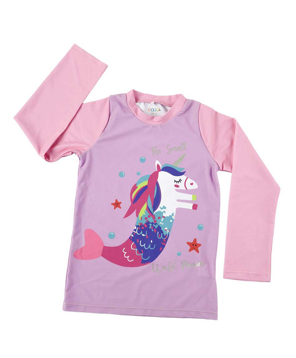 Polera de ba&ntilde;o manga larga cuello redondo
