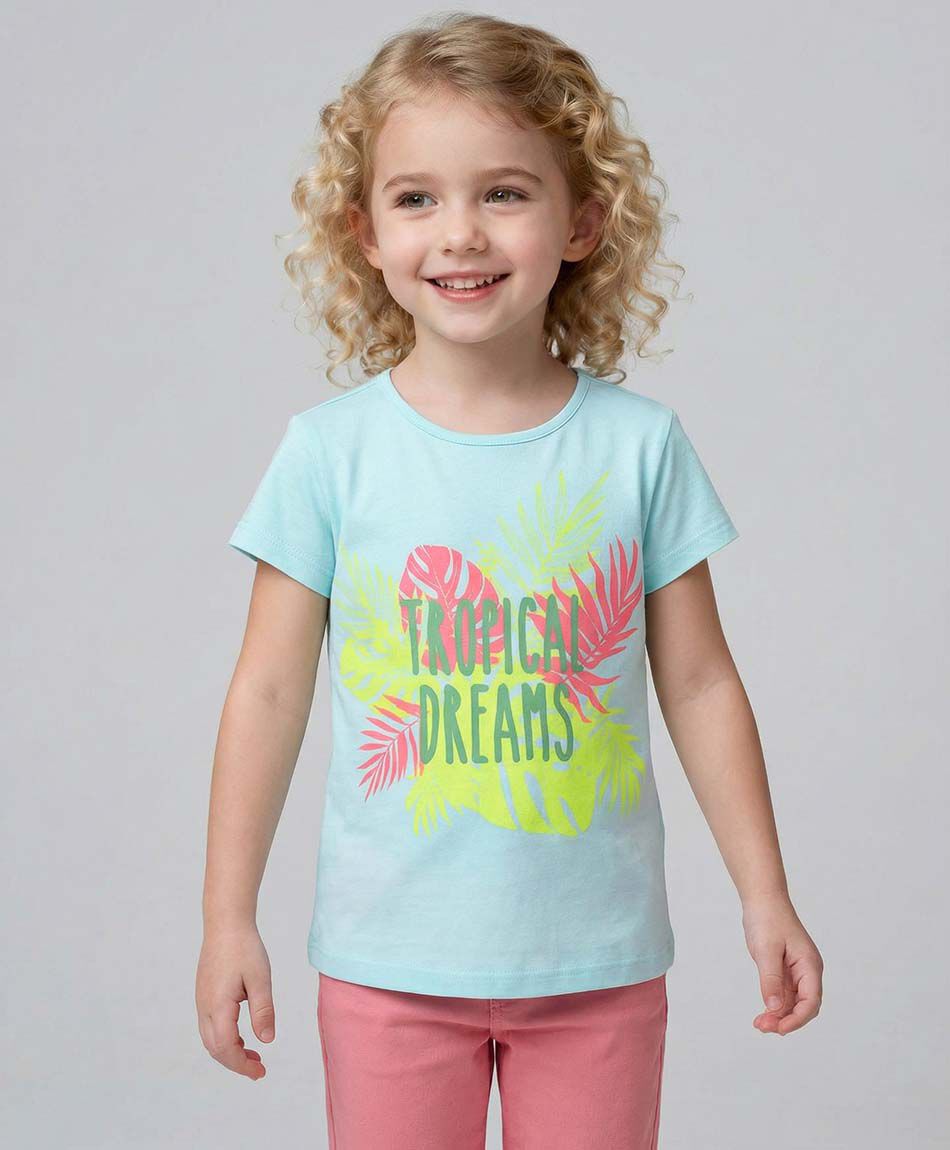 Polera ni&ntilde;a tropical