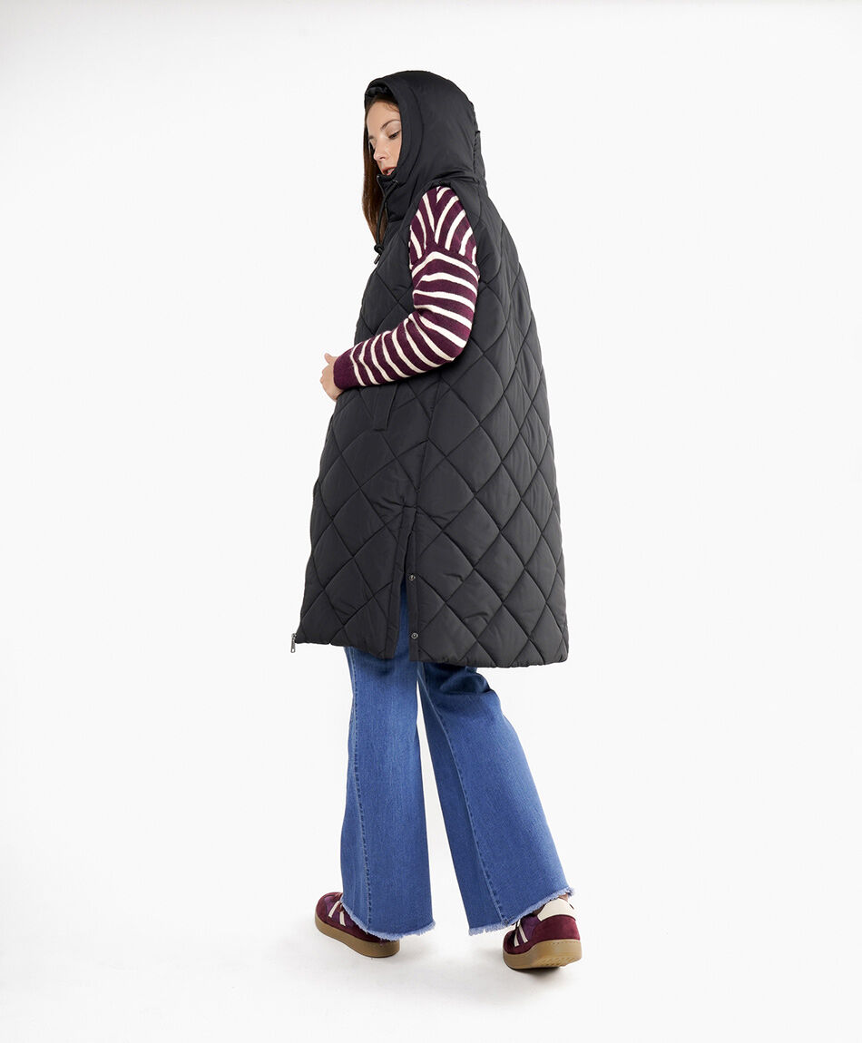 Parka mujer larga sin mangas