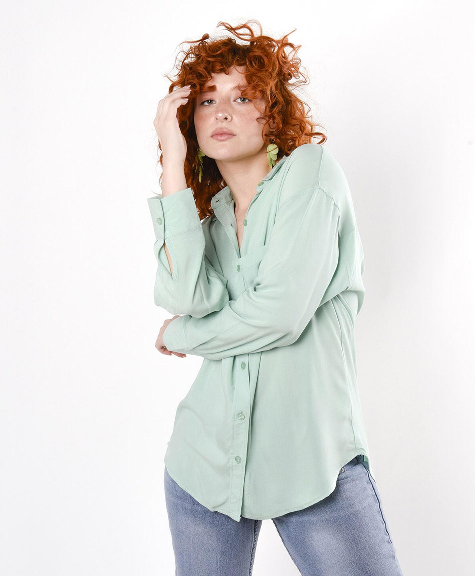 Blusa mujer oversize verde Blusa mujer oversize verde