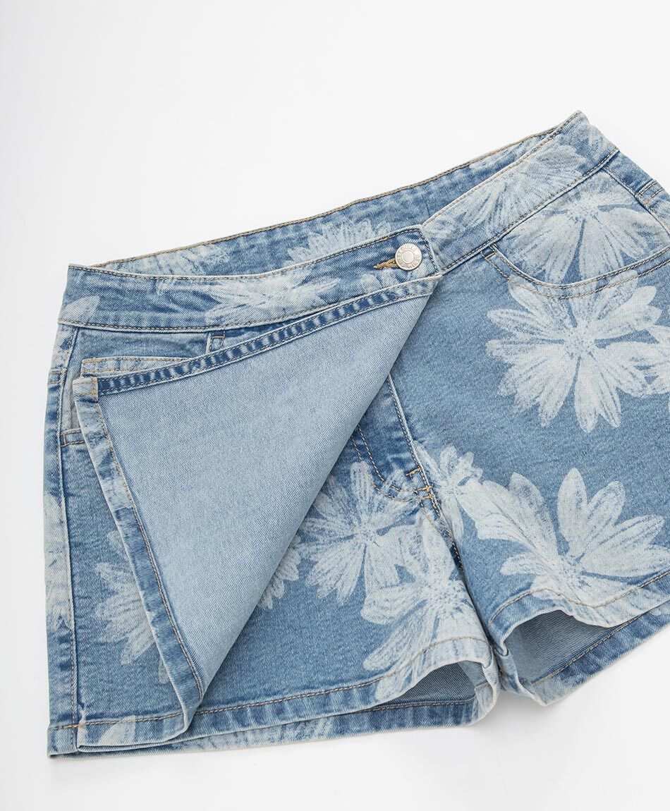 Short ni&ntilde;a falda flores