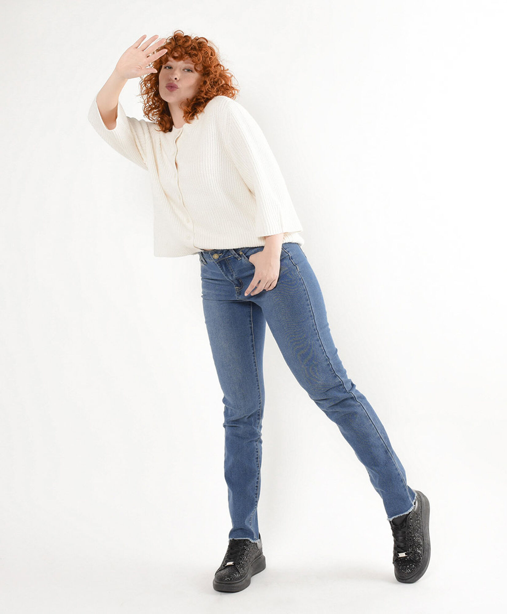 Jeans mujer basta desflecada Jeans mujer basta desflecada