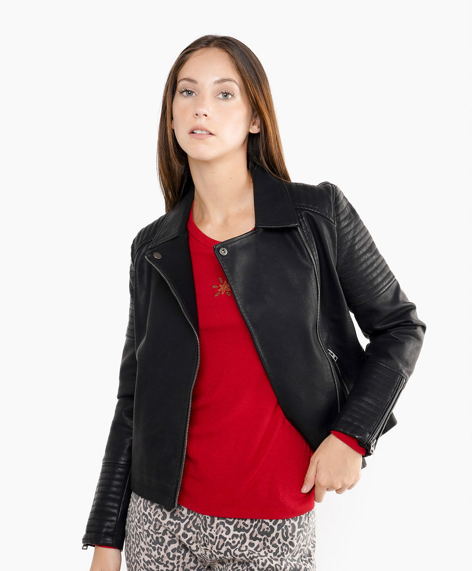 Chaqueta mujer biker black