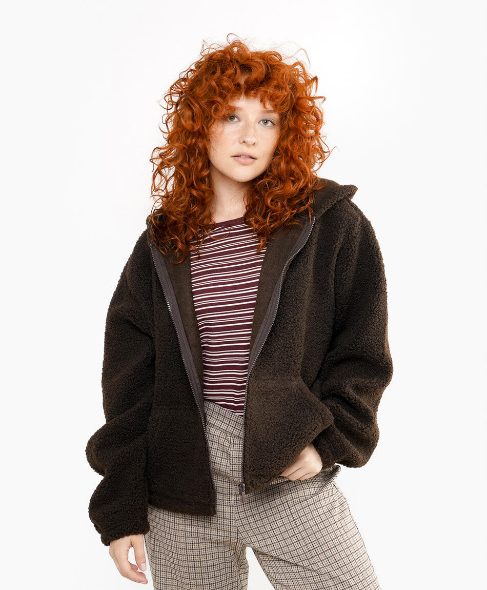 Polar mujer hevy capuchon caf&eacute;