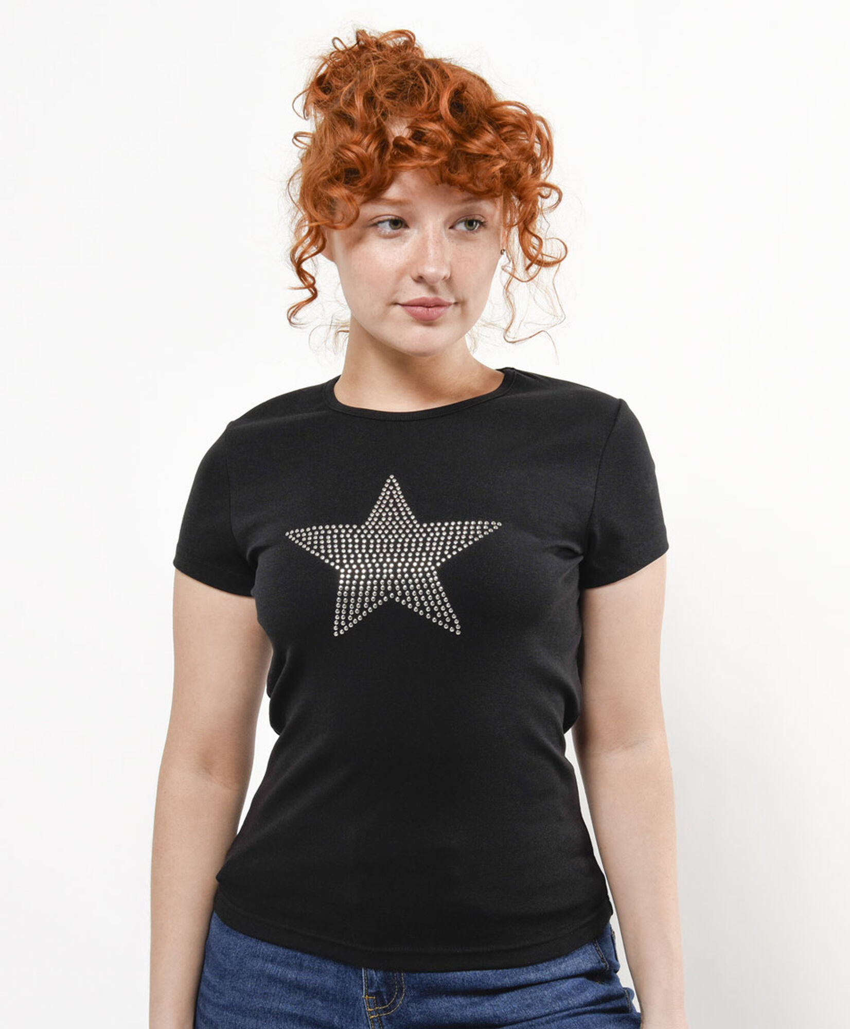 Polera mujer estrella metálica Polera mujer estrella metálica