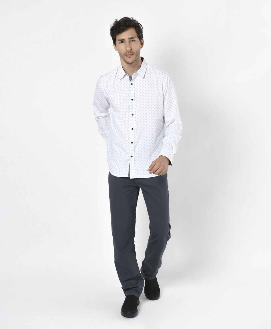 Camisa hombre mini c&iacute;rculos