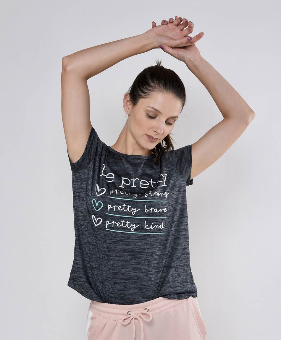 Polera deportiva mujer frases