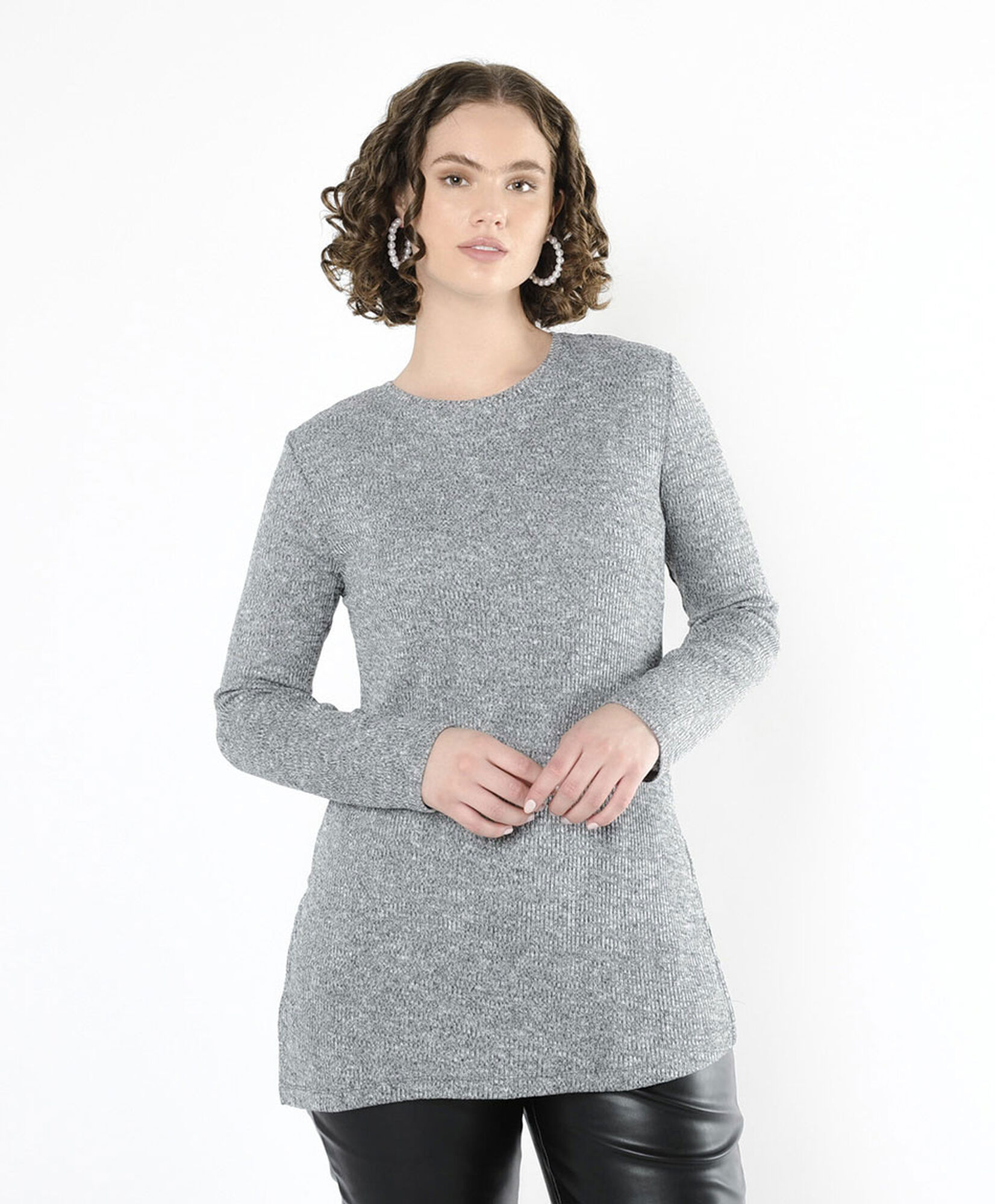 Polera mujer estilo tejida larga Polera mujer estilo tejida larga