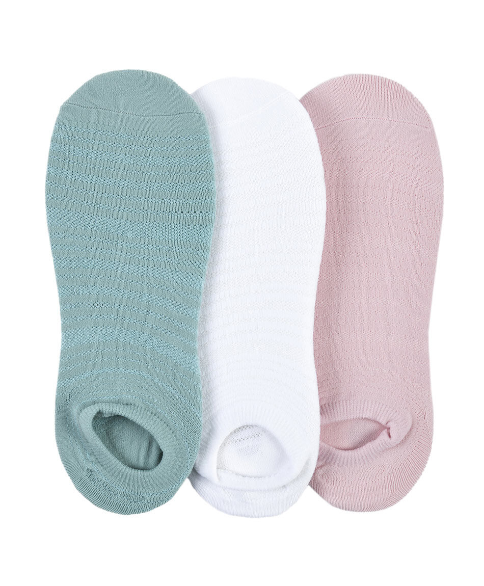 Pack 3 calcetines mujer l&iacute;neas