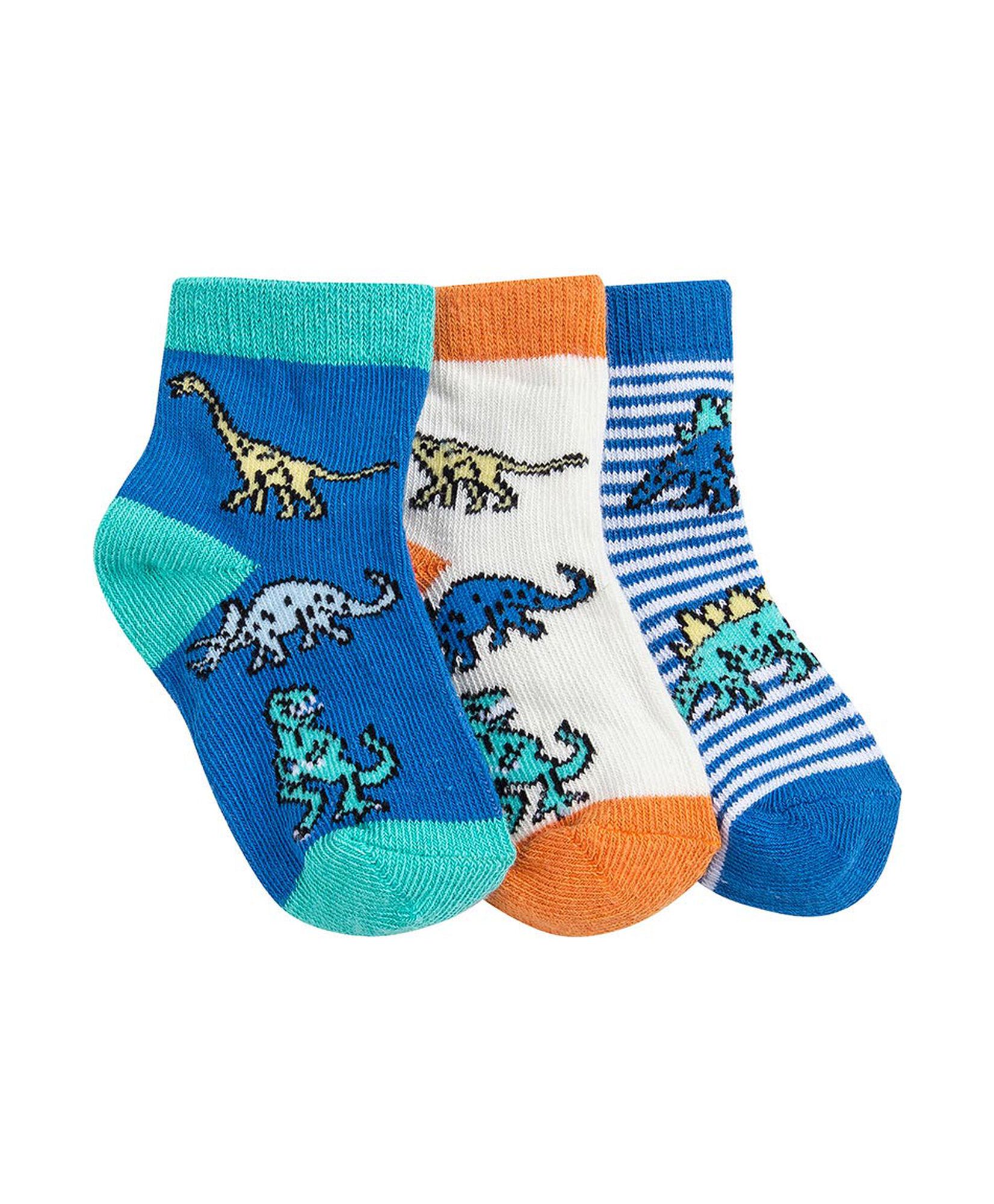 Pack 3 calcetines bebé dinosaurios Pack 3 calcetines bebé dinosaurios