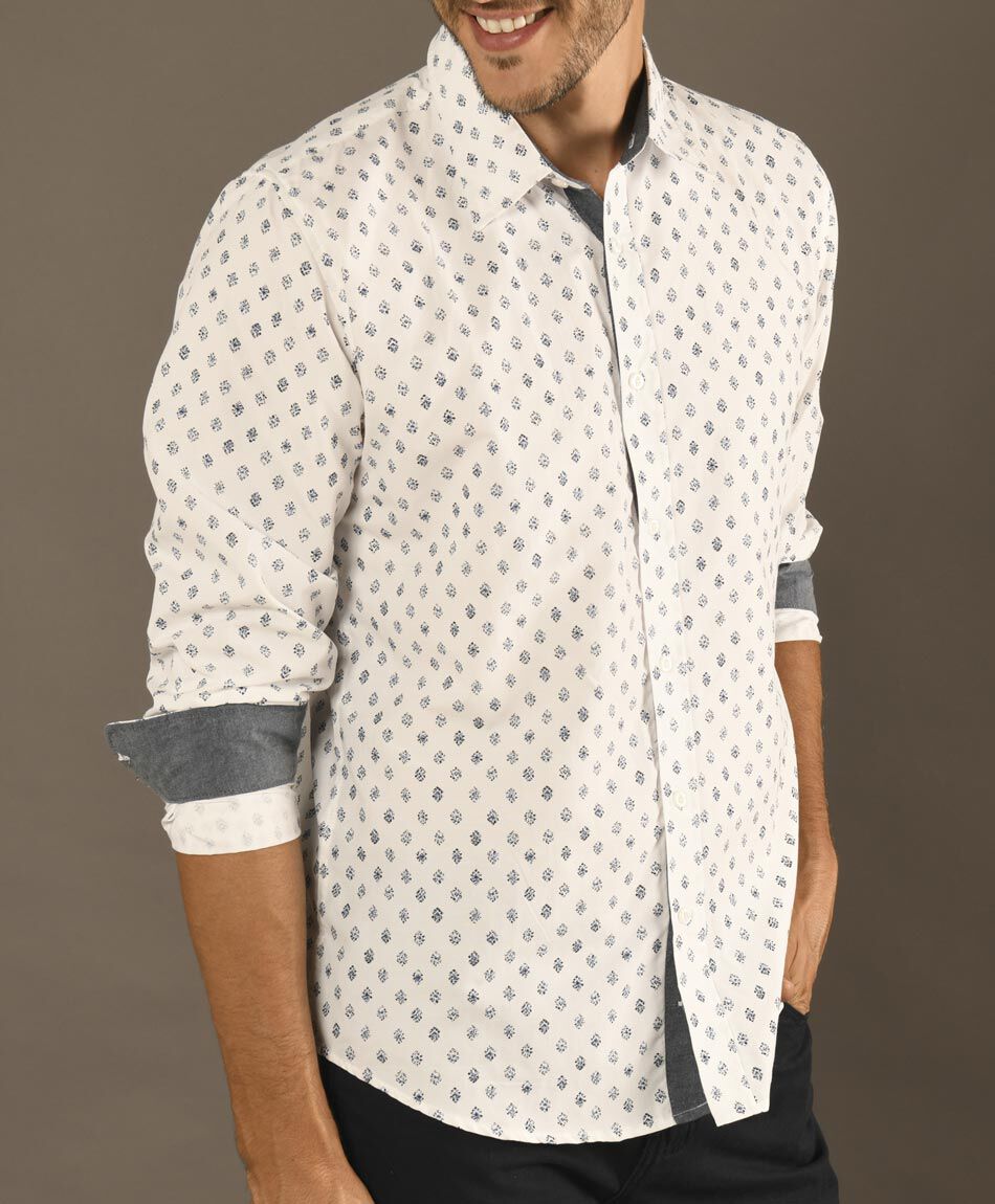 Camisa fashion manga larga