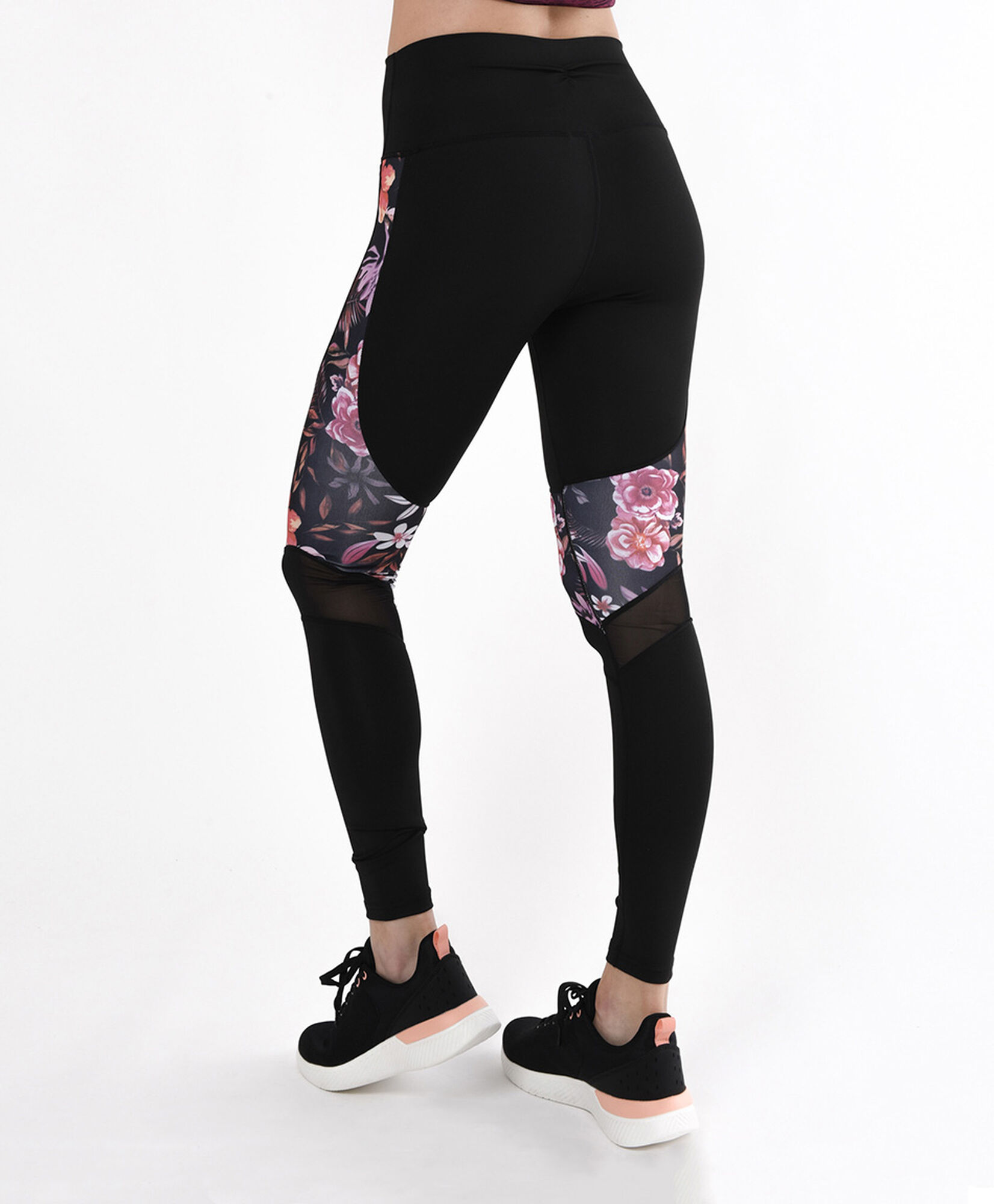 Calza mujer floral mesh tiro alto Calza mujer floral mesh tiro alto