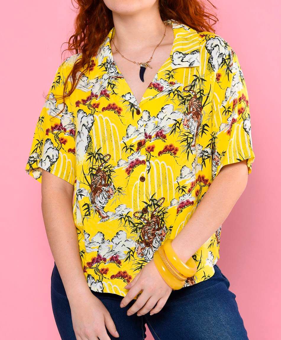 Blusa camisera manga corta