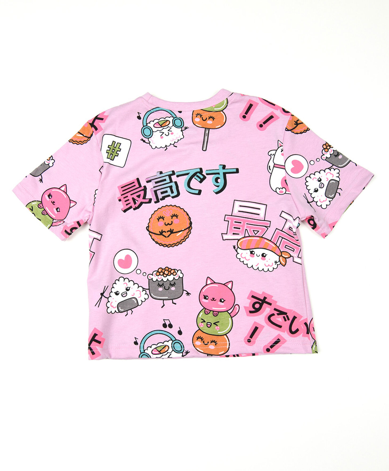 Polera niña gatos y sushi Polera niña gatos y sushi