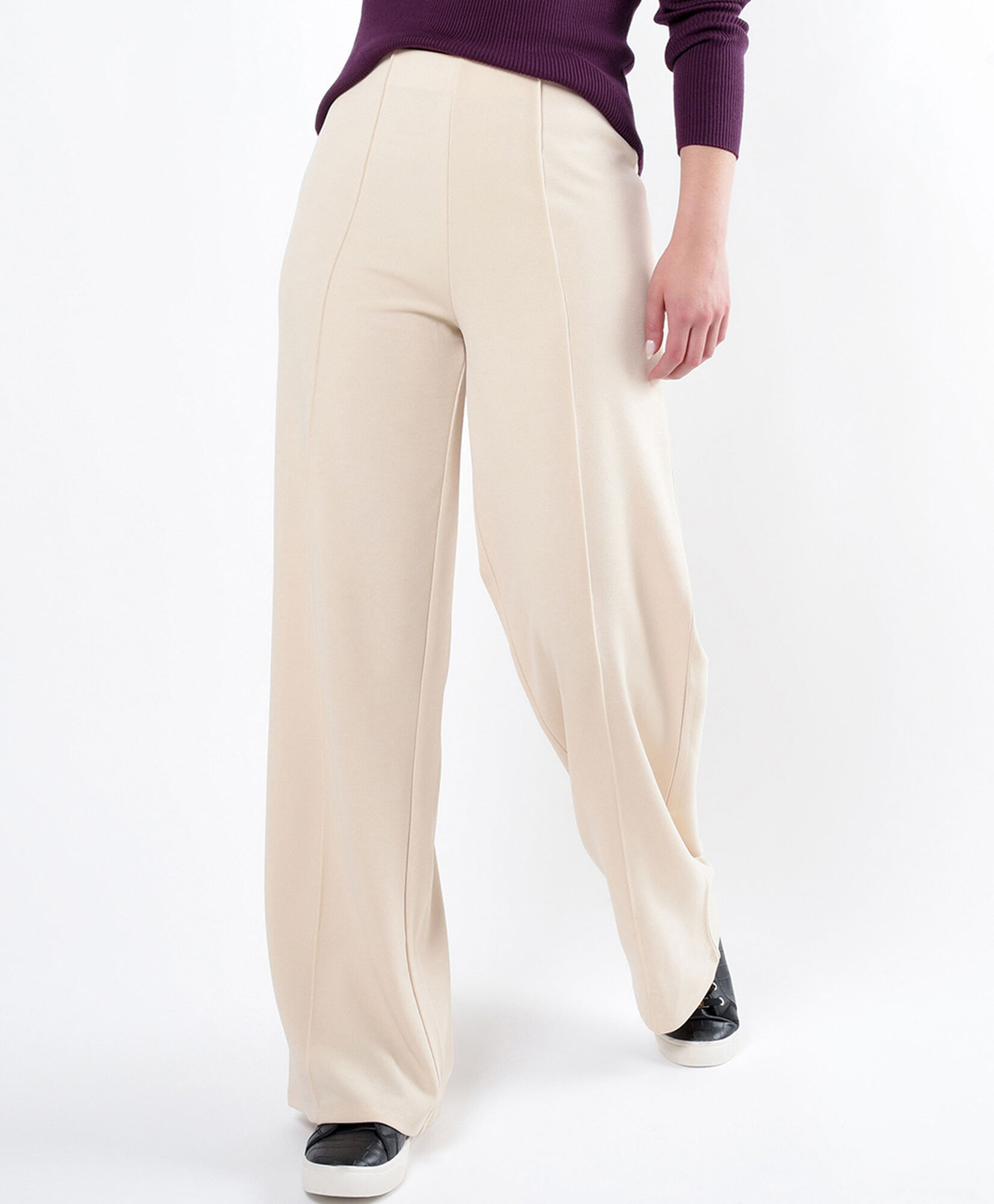 Pantalón mujer costuras wide Pantalón mujer costuras wide