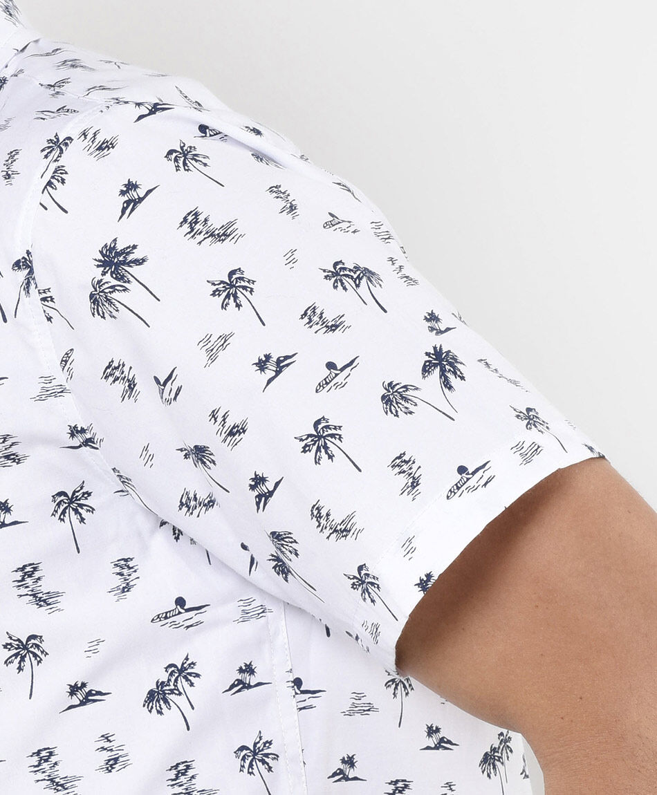 Camisa hombre estampada palmeras