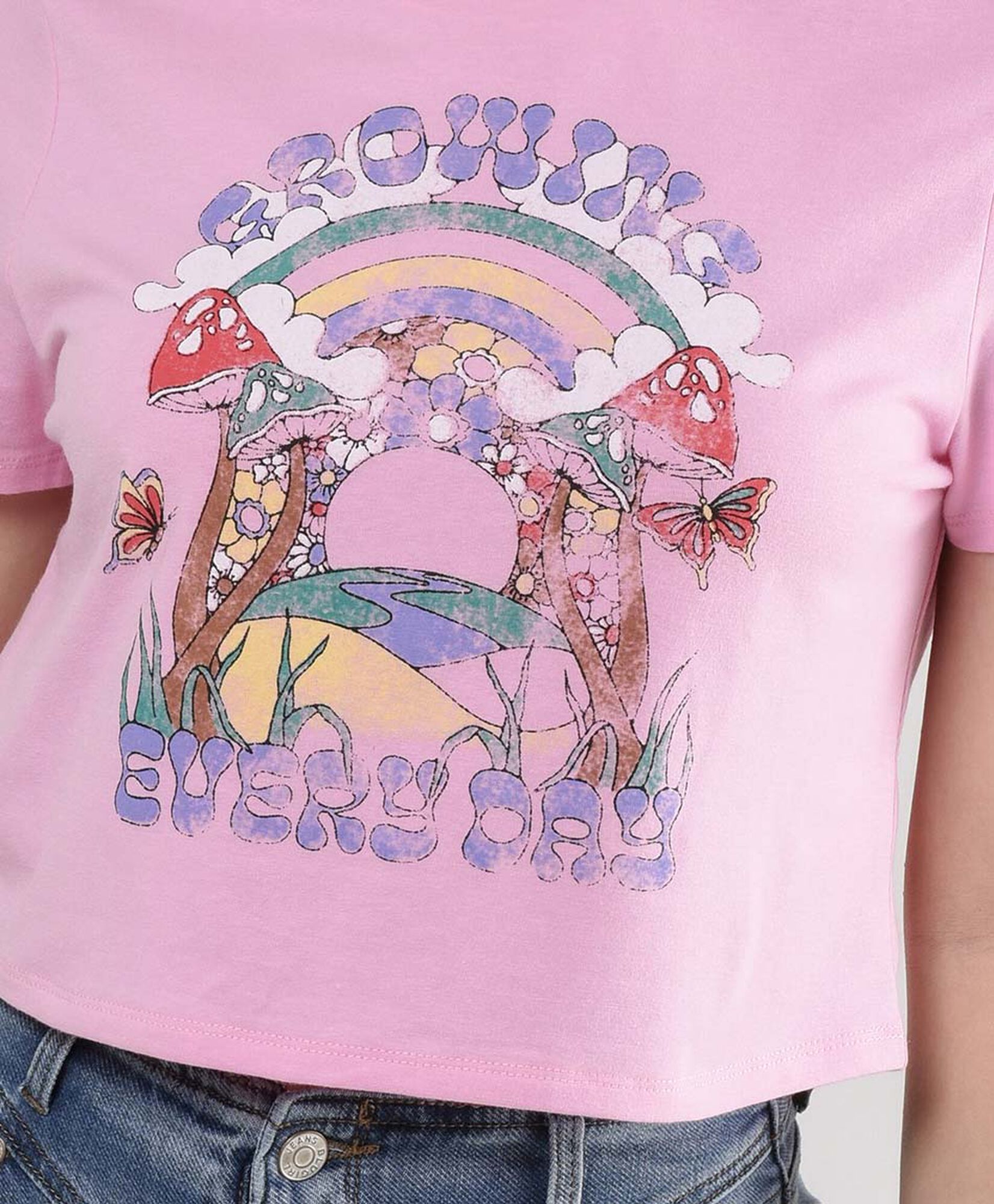 Polera mujer estampado arcoiris Polera mujer estampado arcoiris