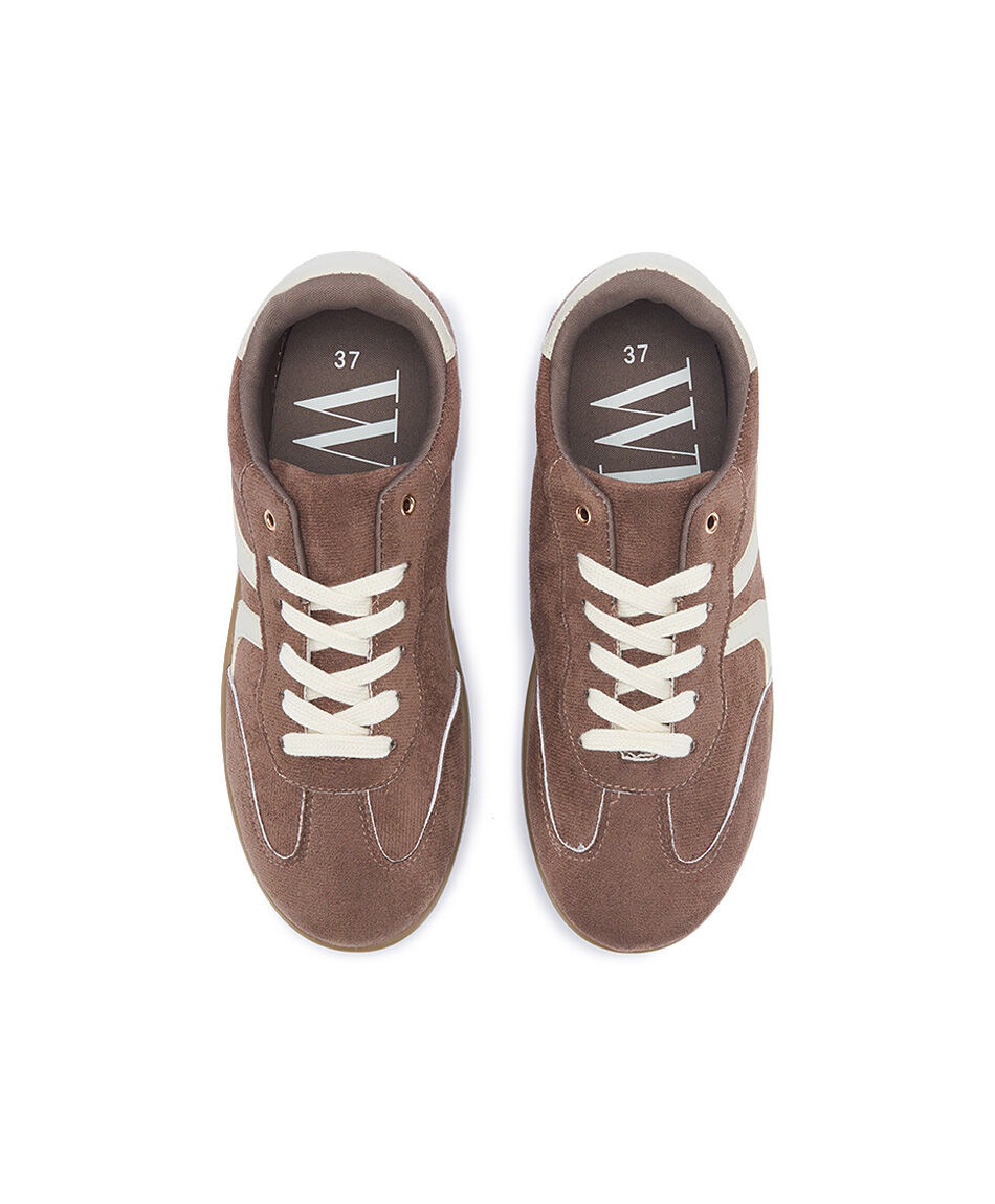 Zapatilla mujer vintaje mocca