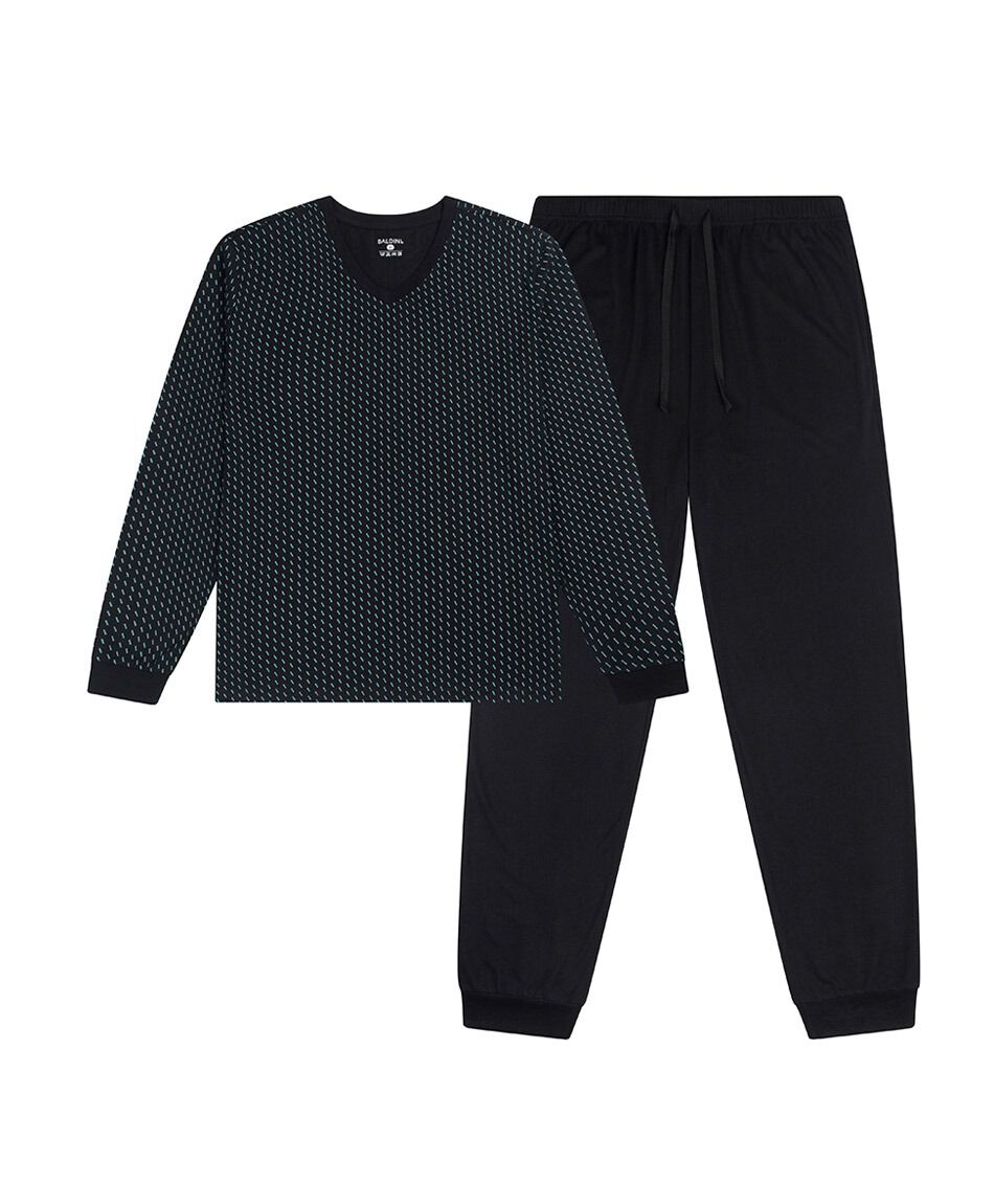 Pijama hombre cuello v