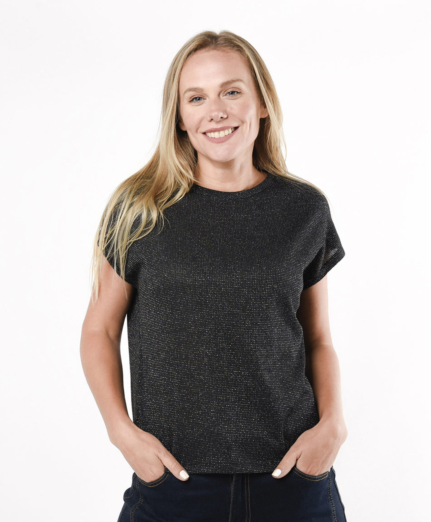 Polera mujer mix brillos Polera mujer mix brillos