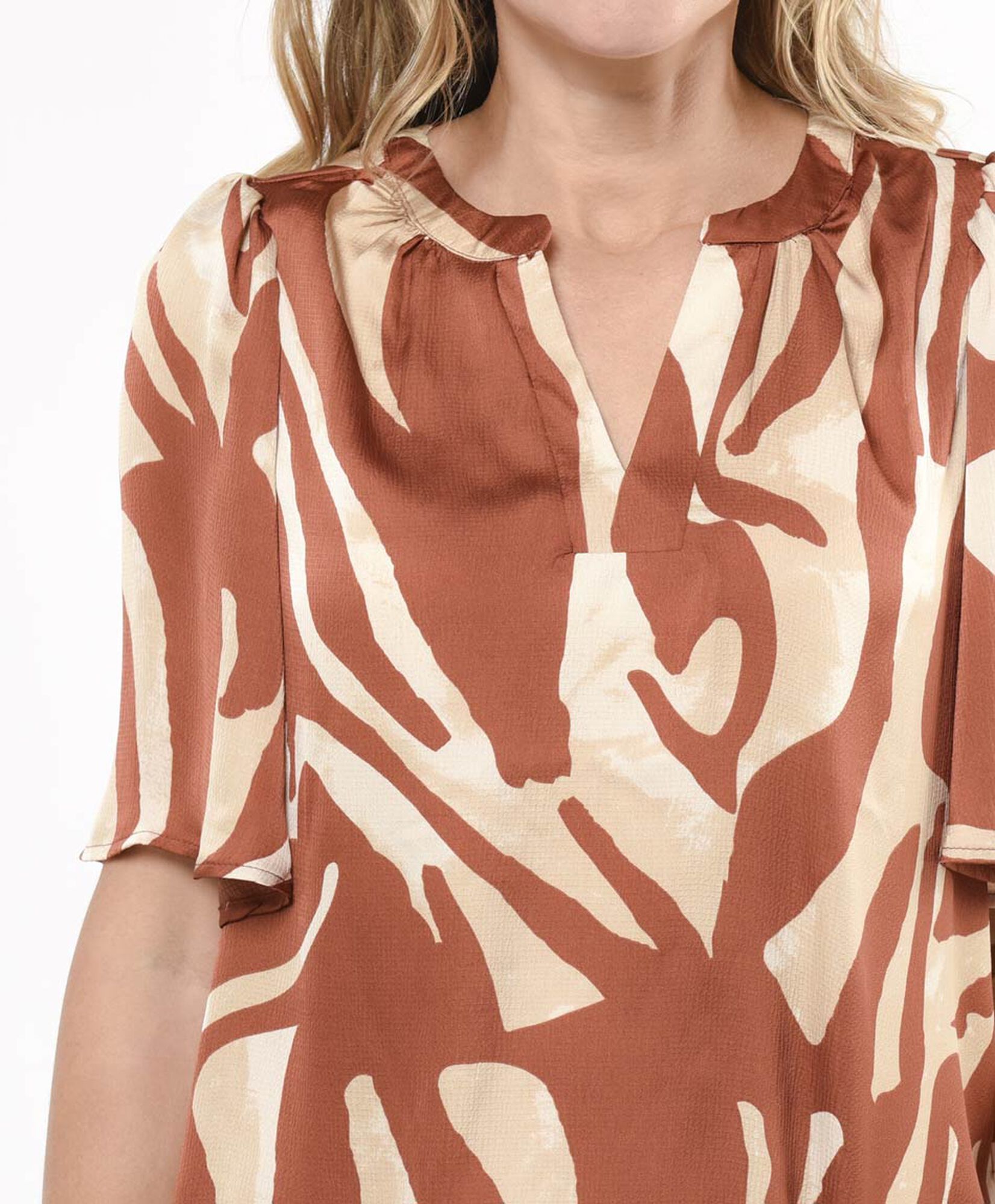 Blusa mujer satinada safari Blusa mujer satinada safari