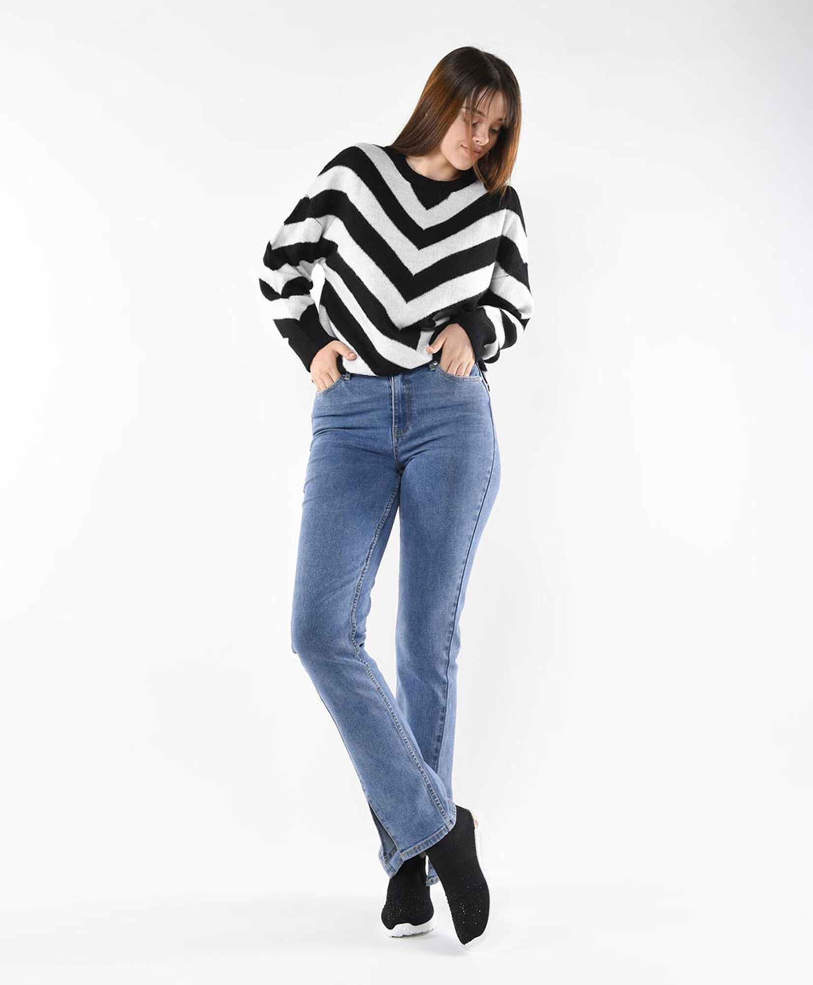Jeans mujer abertura tiro alto Jeans mujer abertura tiro alto