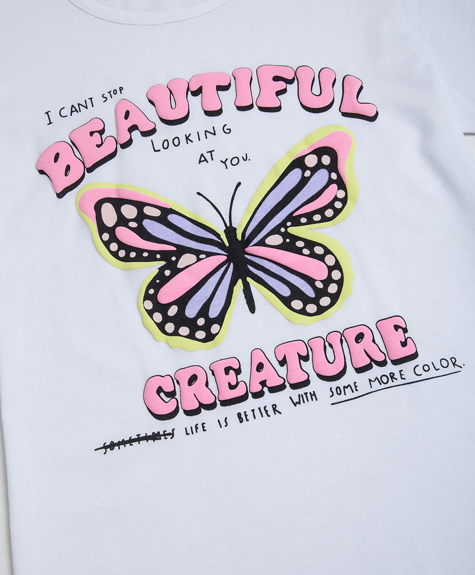 Polera niña mariposa Polera niña mariposa