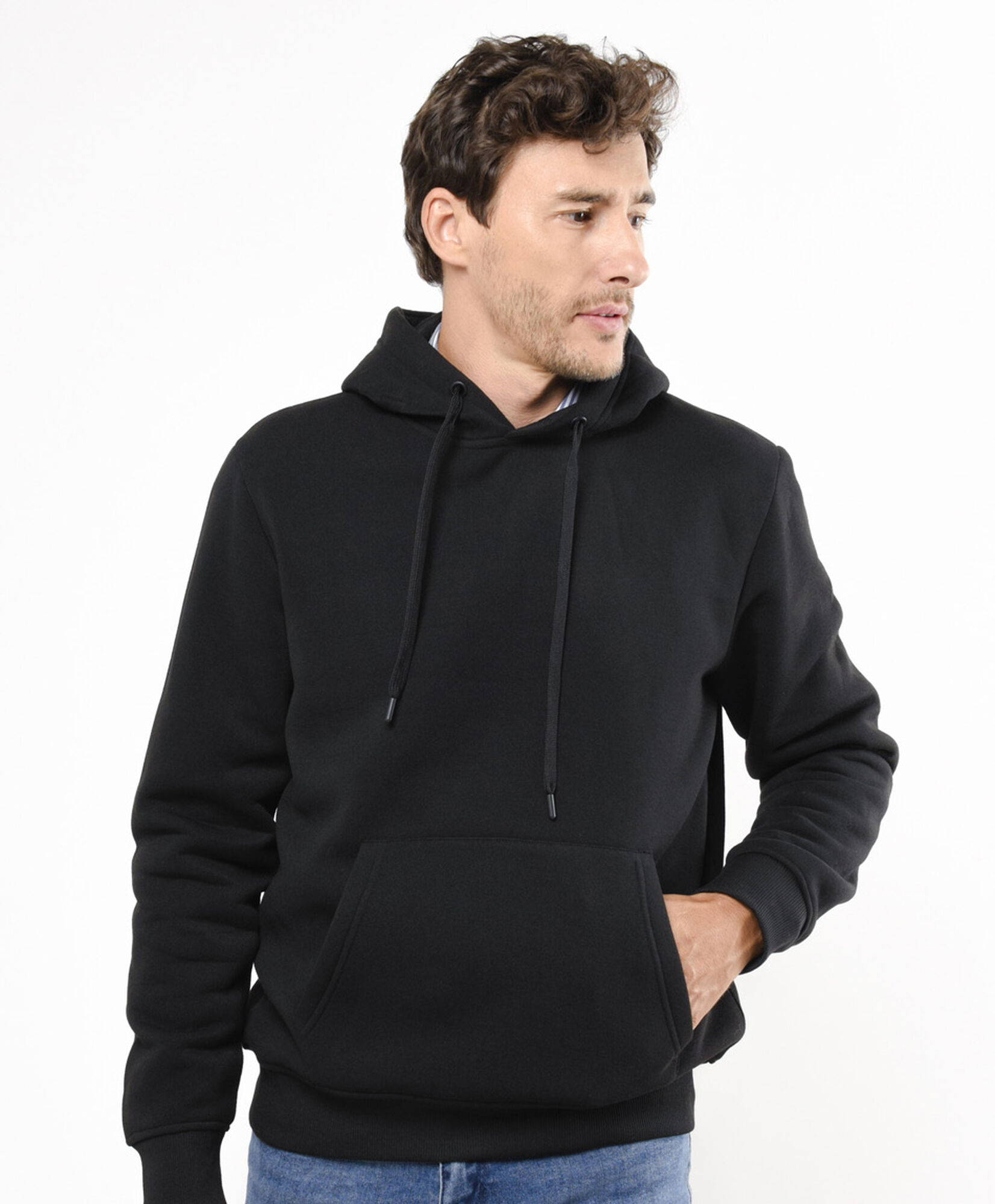 Polerón hombre liso capucha Polerón hombre liso capucha