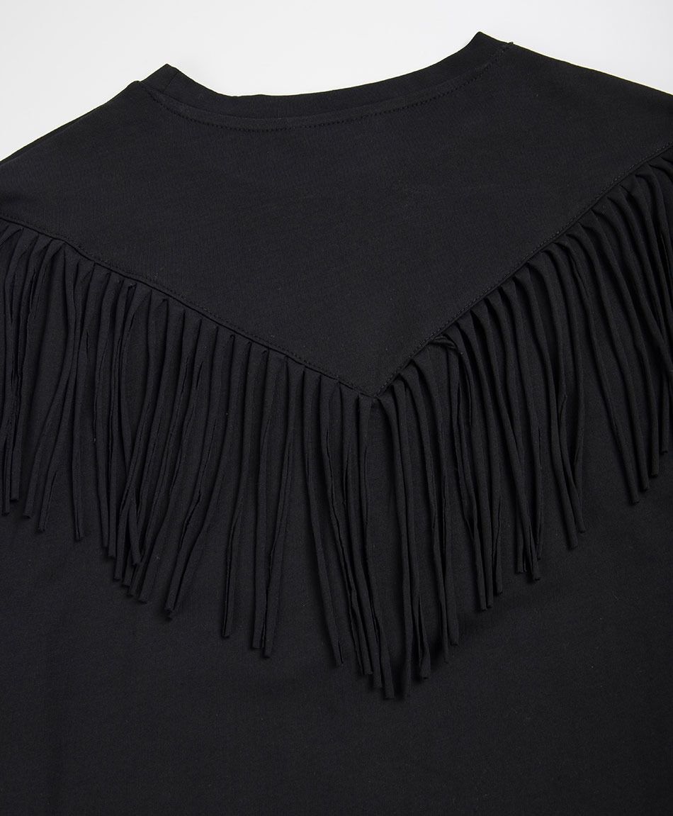 Polera mujer flecos