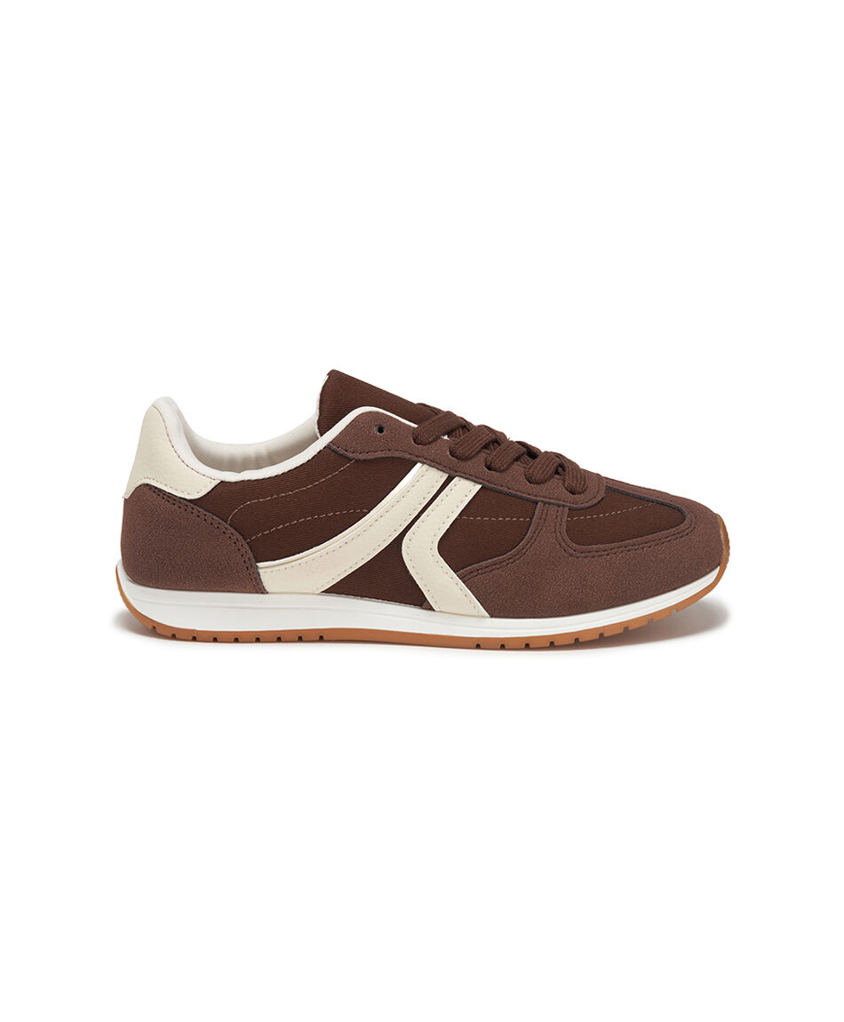 Zapatilla mujer retro mocca