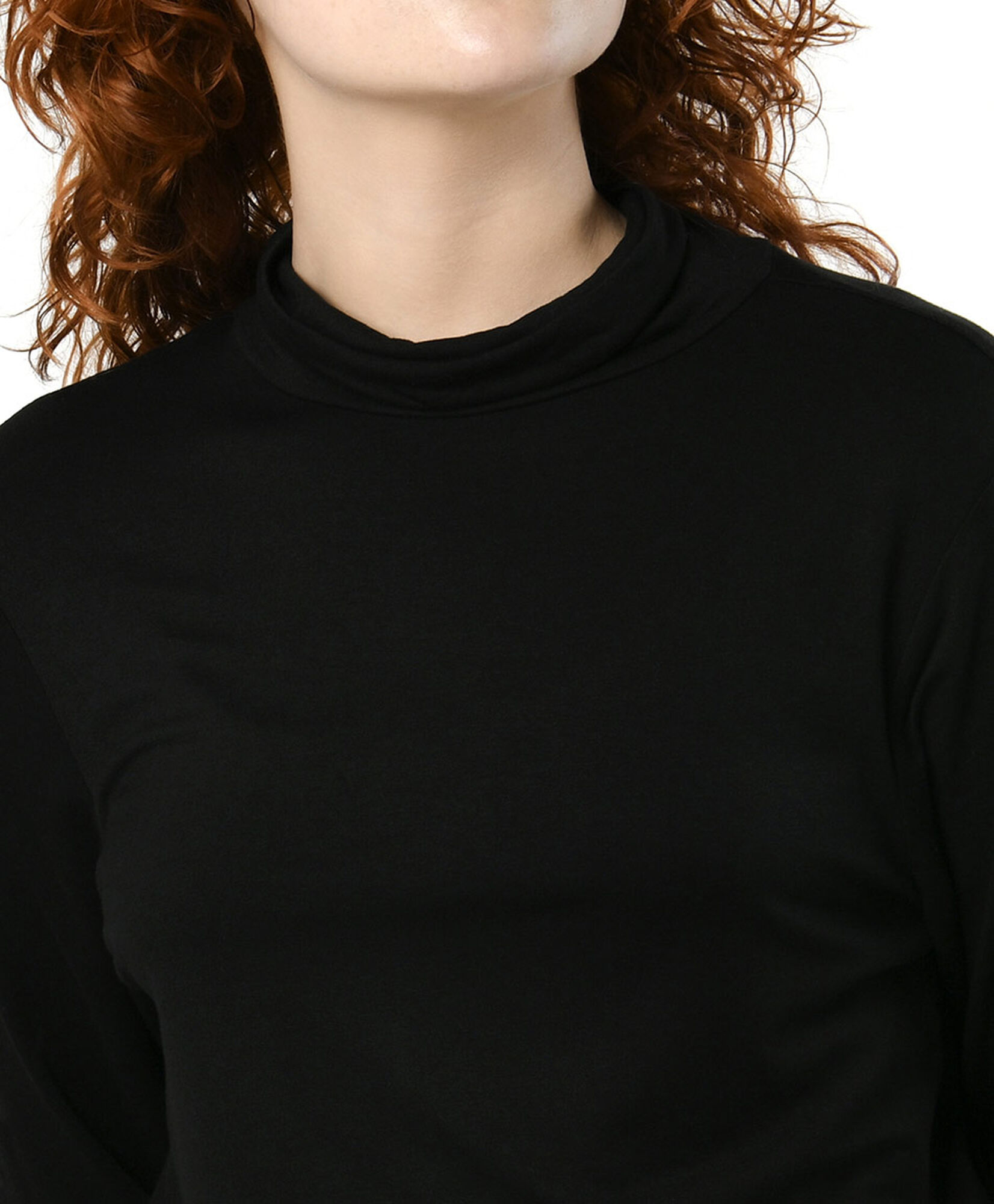 Polera mujer lisa cuello alto Polera mujer lisa cuello alto