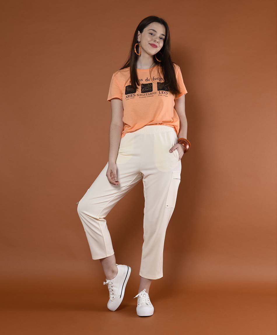 Pantalon cargo natural