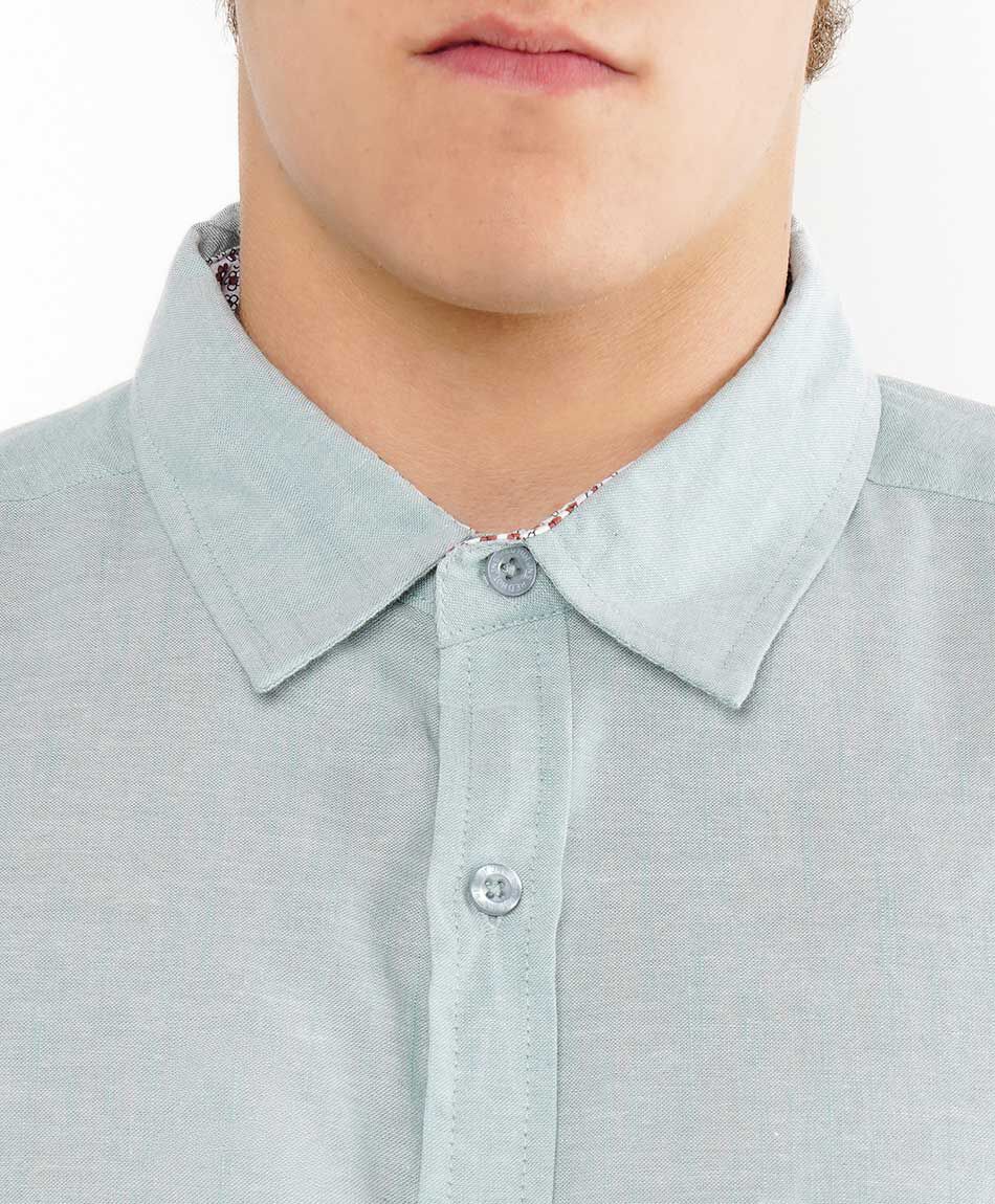 Camisa hombre lisa manga corta