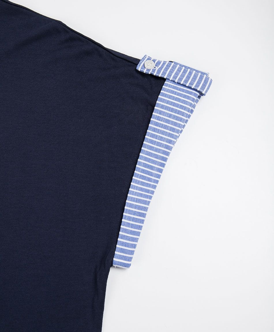 Polera mujer mix rayas