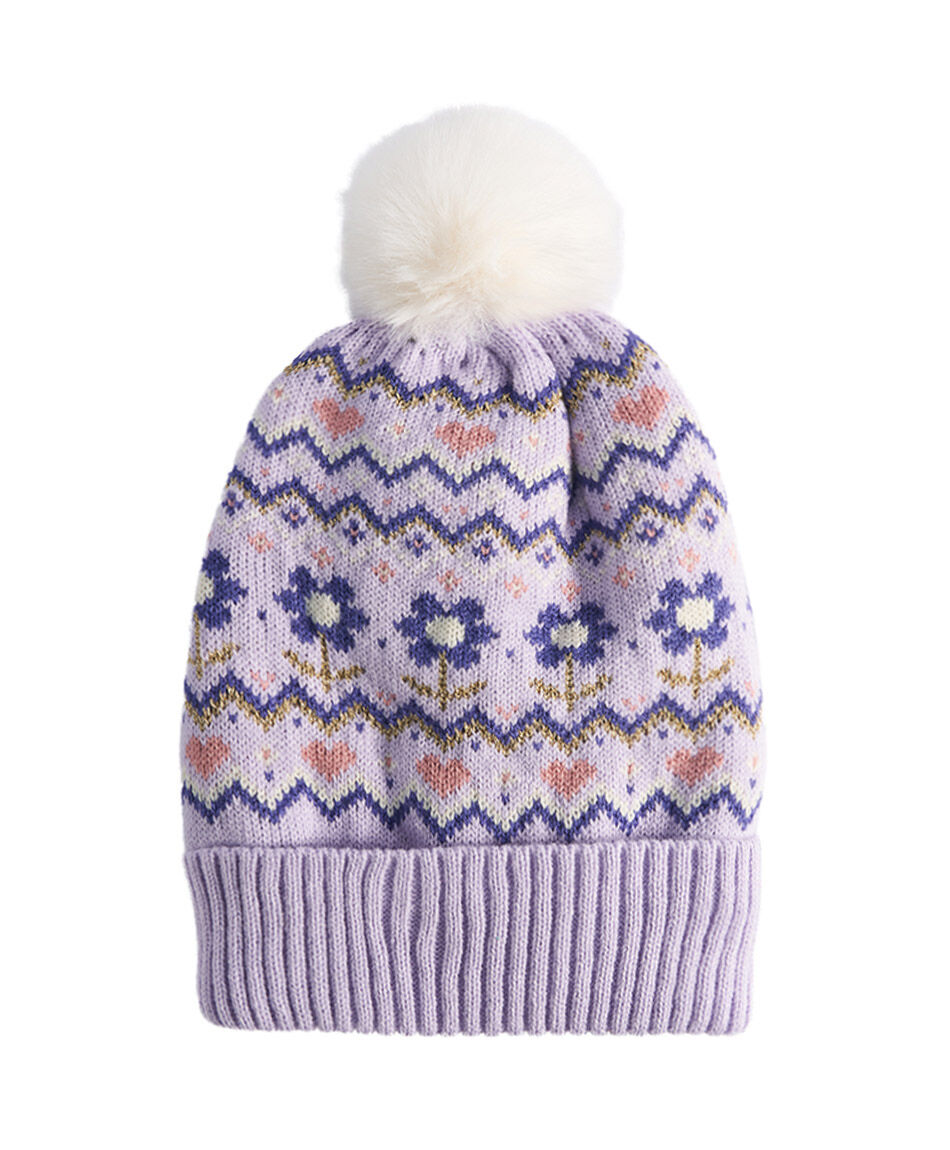 Gorro infantil flores